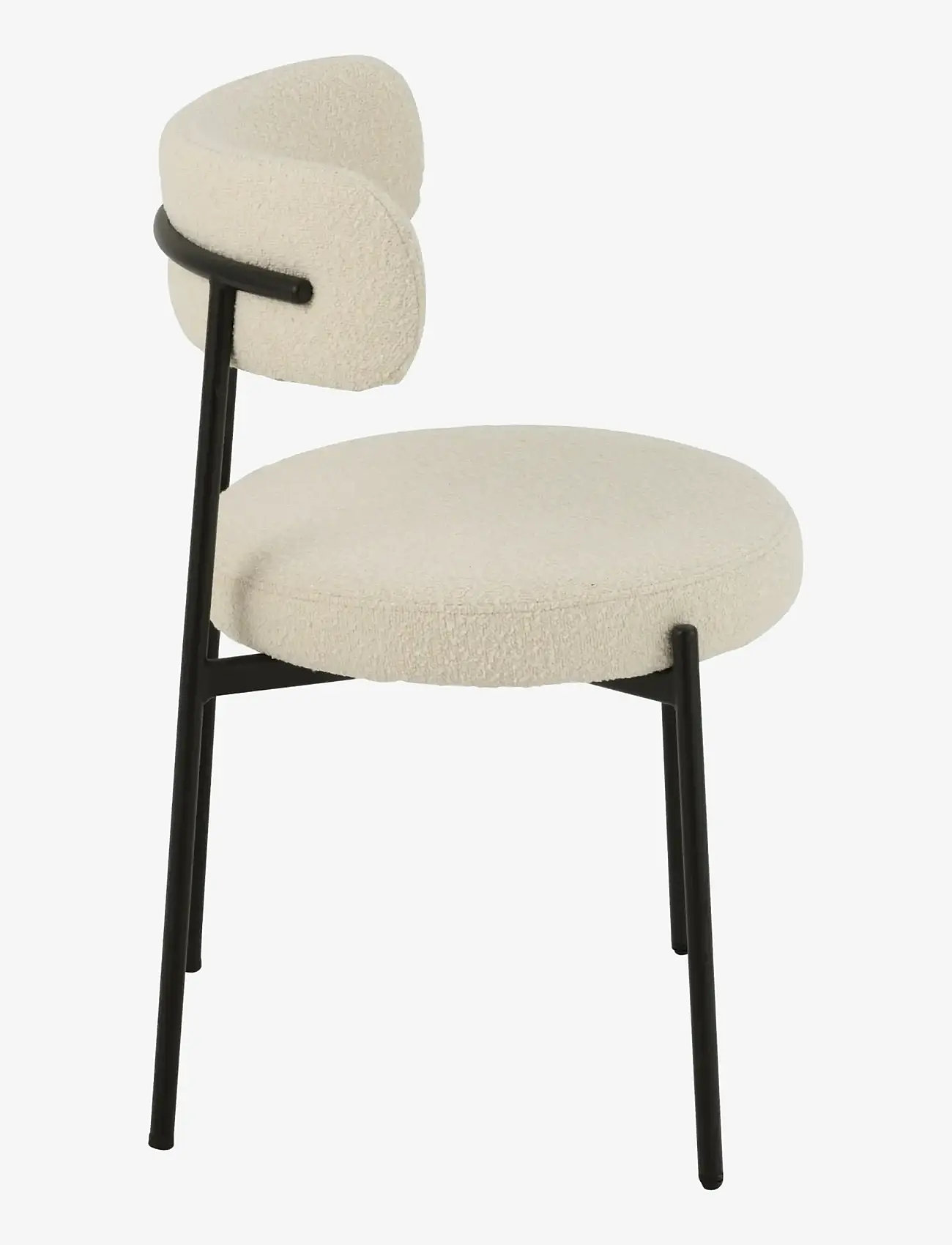 J-Line - S/2 CHAIR BOUC PLY/POLY WHI/BLA - stole - white - 3