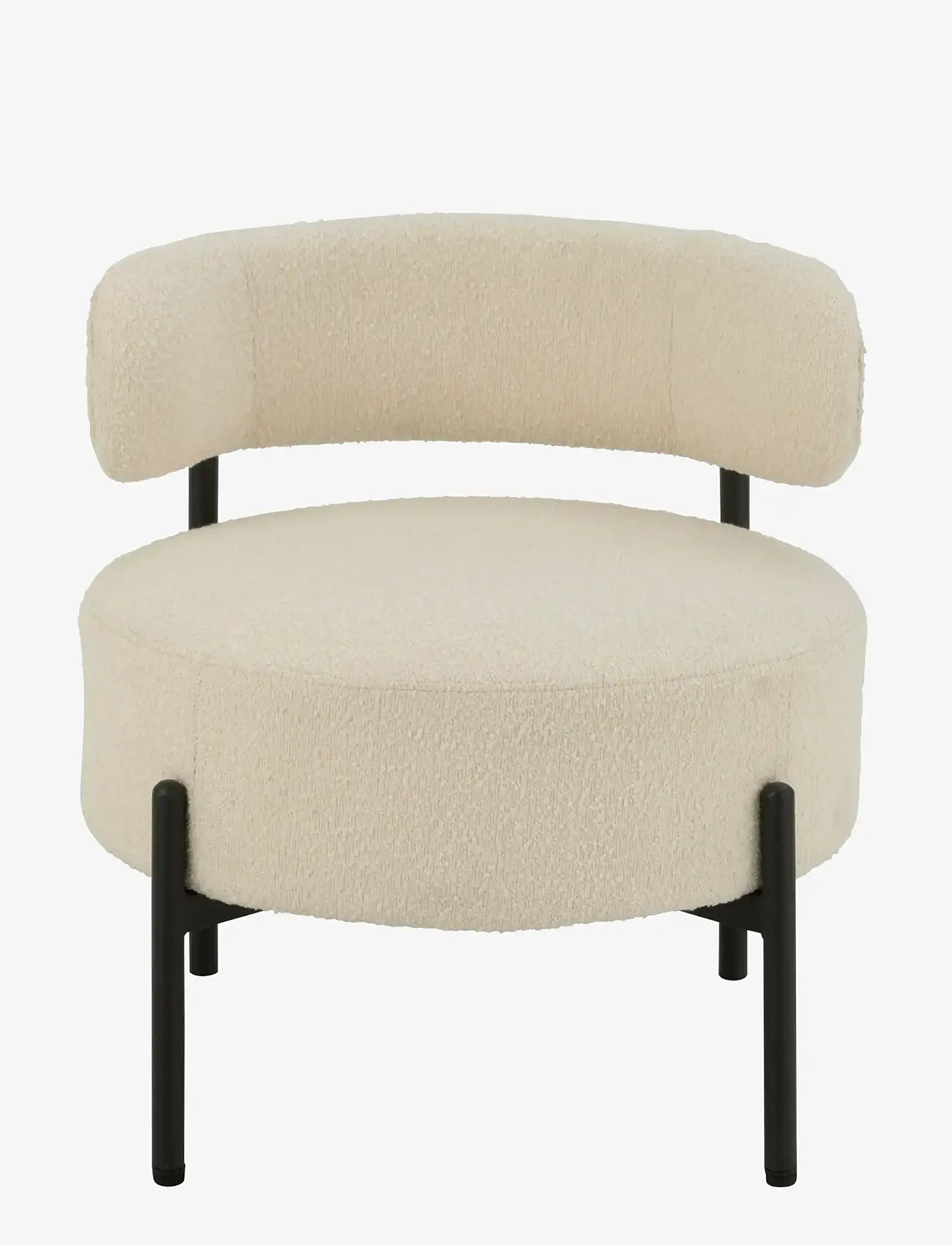 J-Line - LOUN CHA BOUC PLY/POLY WHI/BLA - lænestole - white - 2