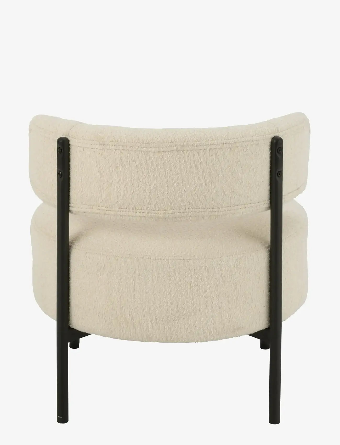 J-Line - LOUN CHA BOUC PLY/POLY WHI/BLA - lænestole - white - 4