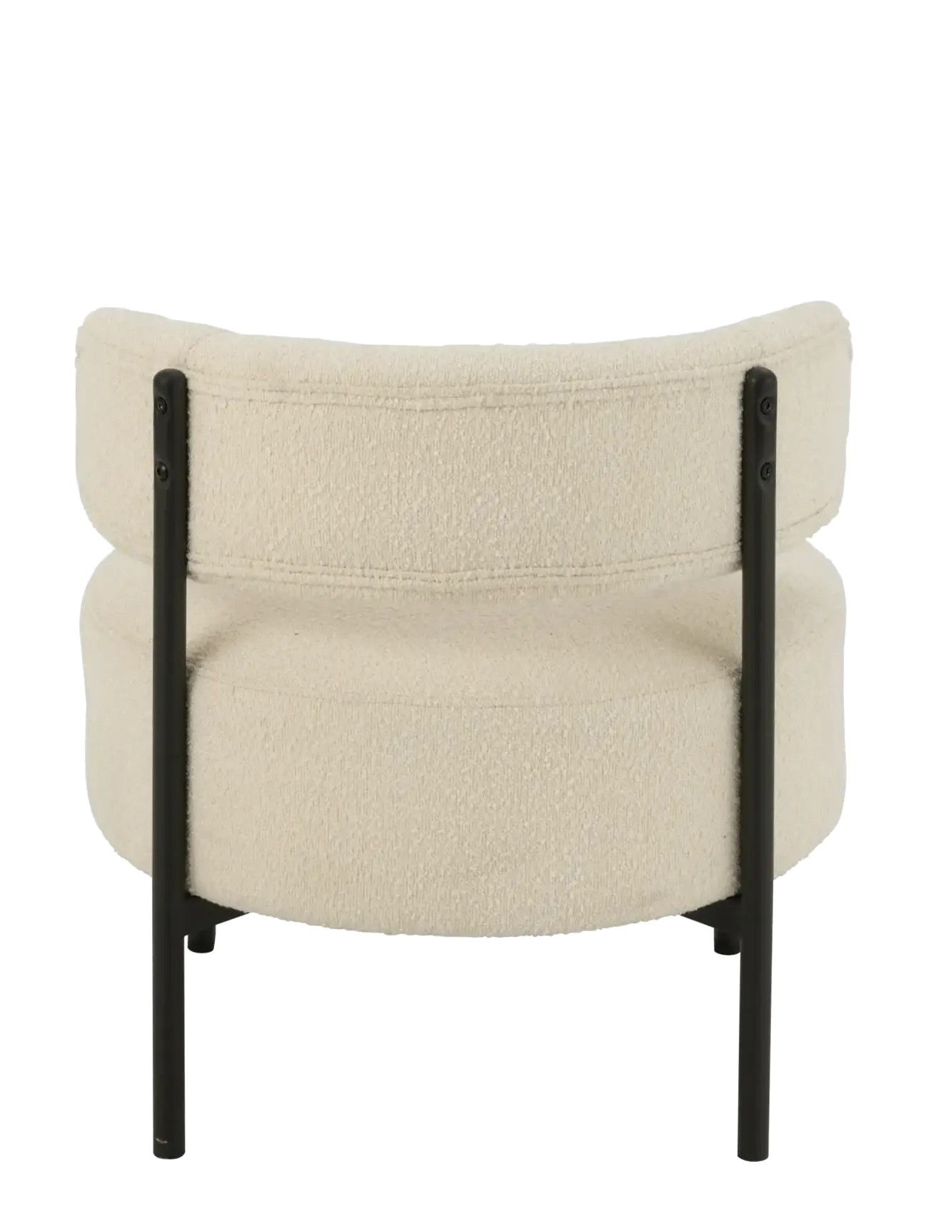 J-Line - LOUN CHA BOUC PLY/POLY WHI/BLA - armchairs - white - 4