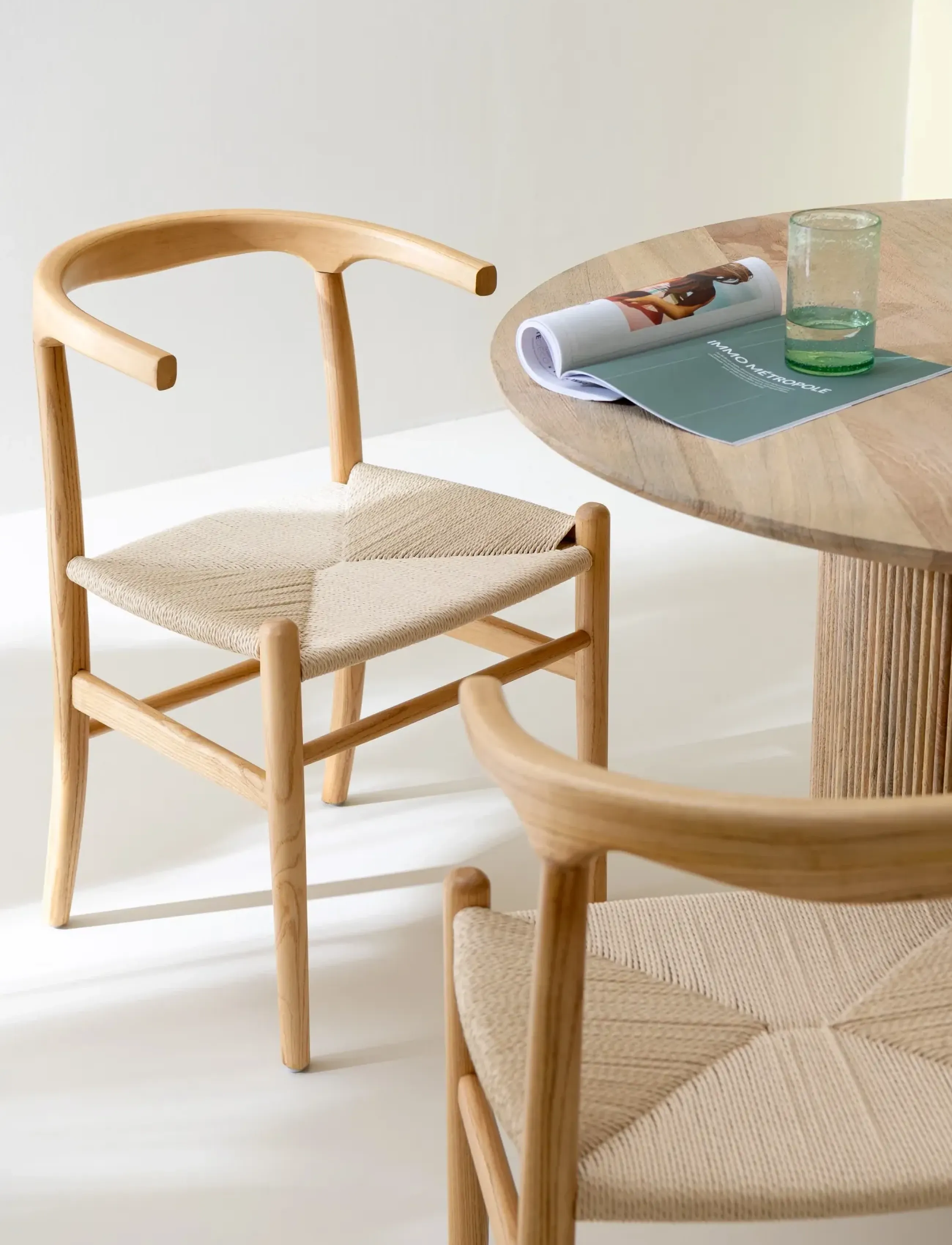 J-Line S/2 Chair Toon Beech Wood/Rope Nat, H79 cm, Stole Og Skamler > Stole, Unisex