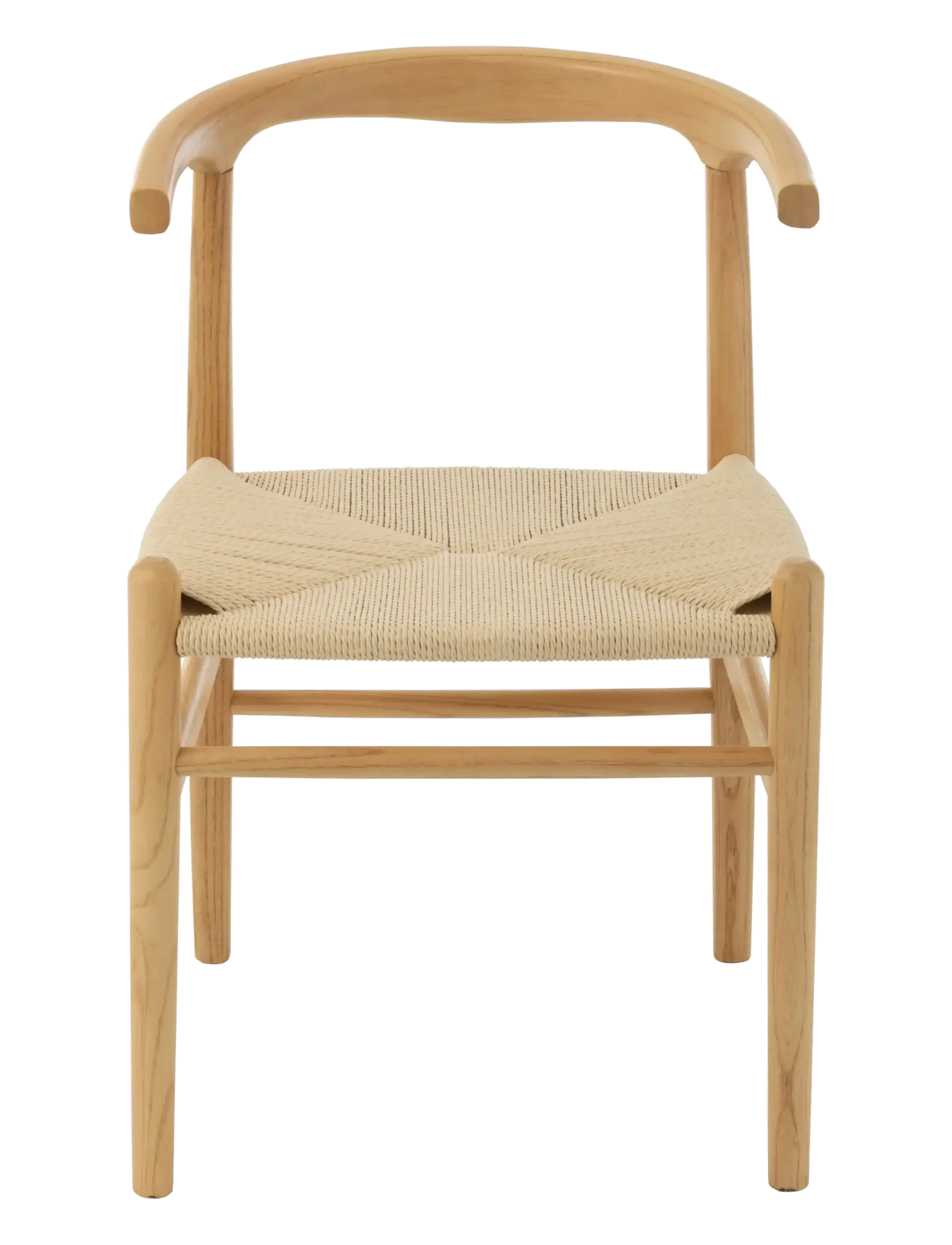 J-Line - S/2 CHAIR TOON BEECH WOOD/ROPE NAT - stólar - natural - 2
