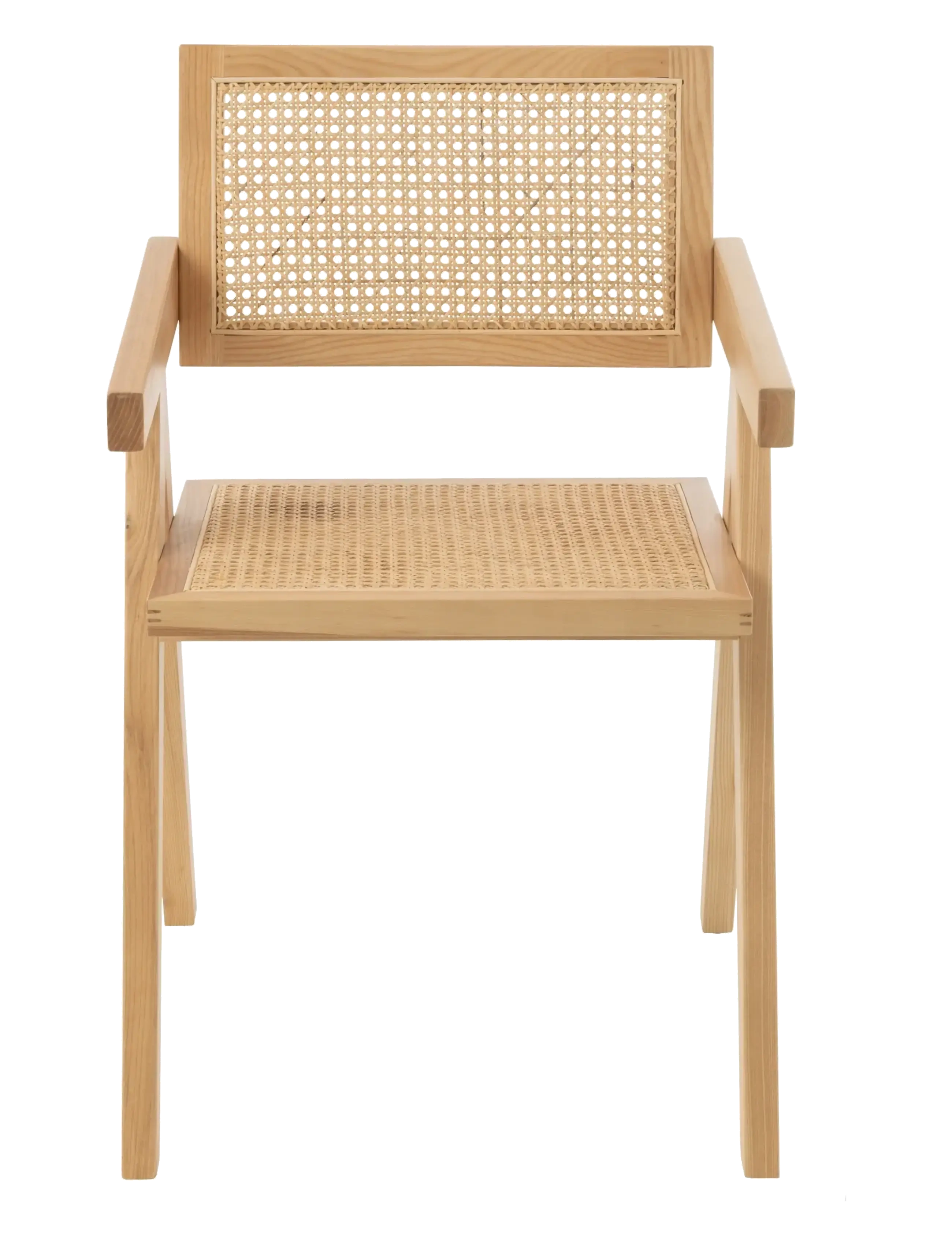 J-Line - CHAIR GRID ASH WOOD/RATTAN NAT - stühle - natural - 2