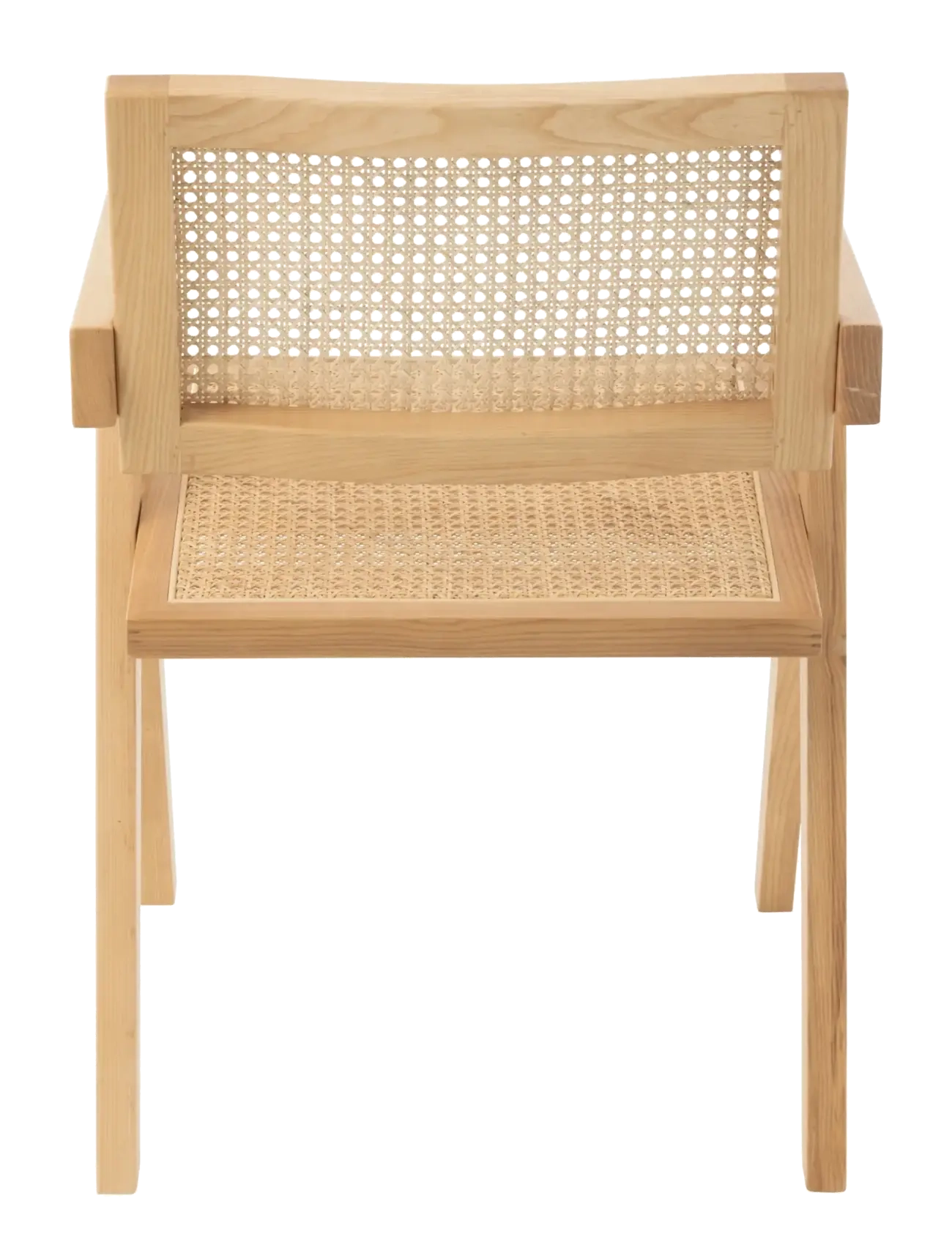 J-Line - CHAIR GRID ASH WOOD/RATTAN NAT - stühle - natural - 4