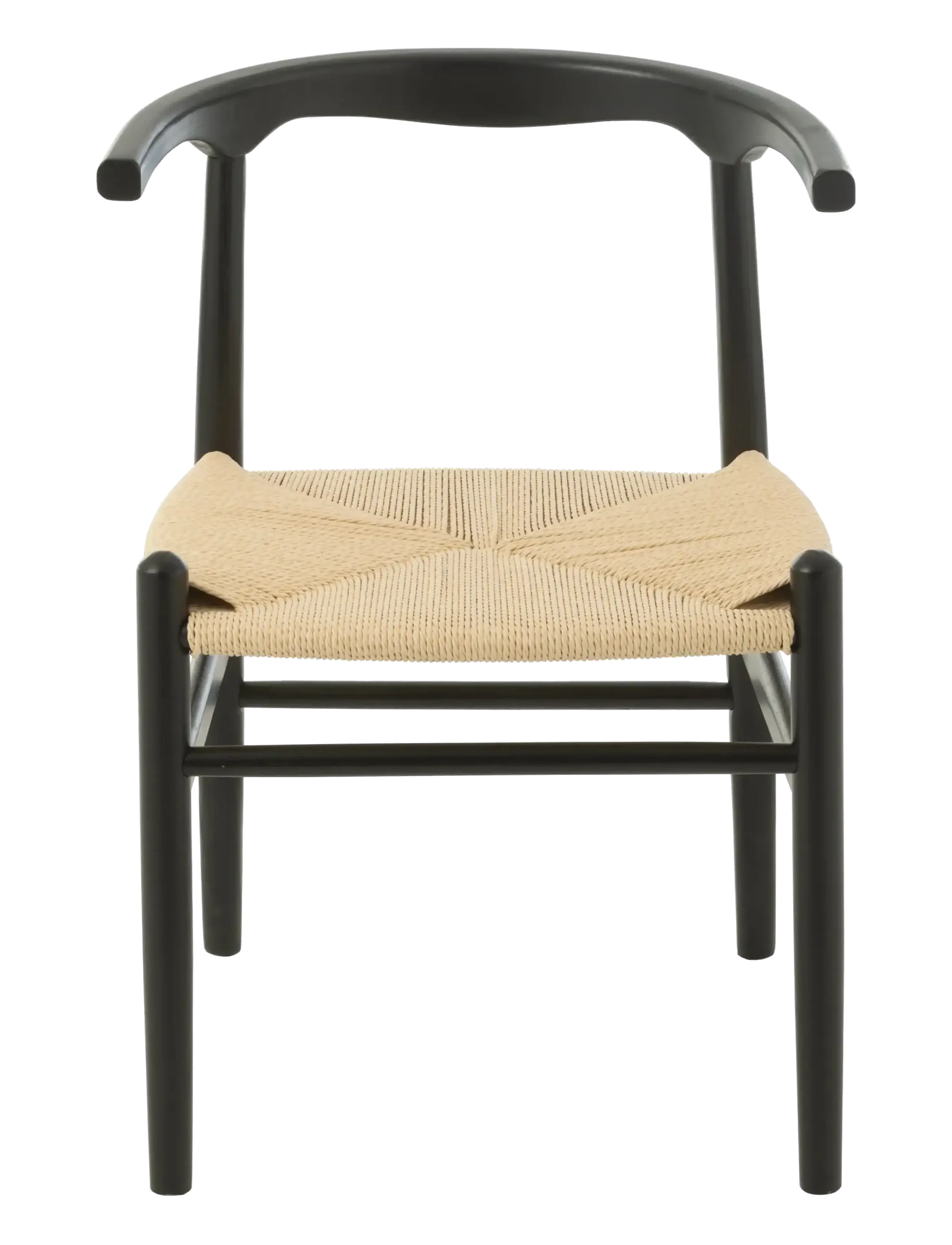 J-Line - S/2 CHAIR TOON BEECH WOOD/ROPE BLA - stole - black - 2