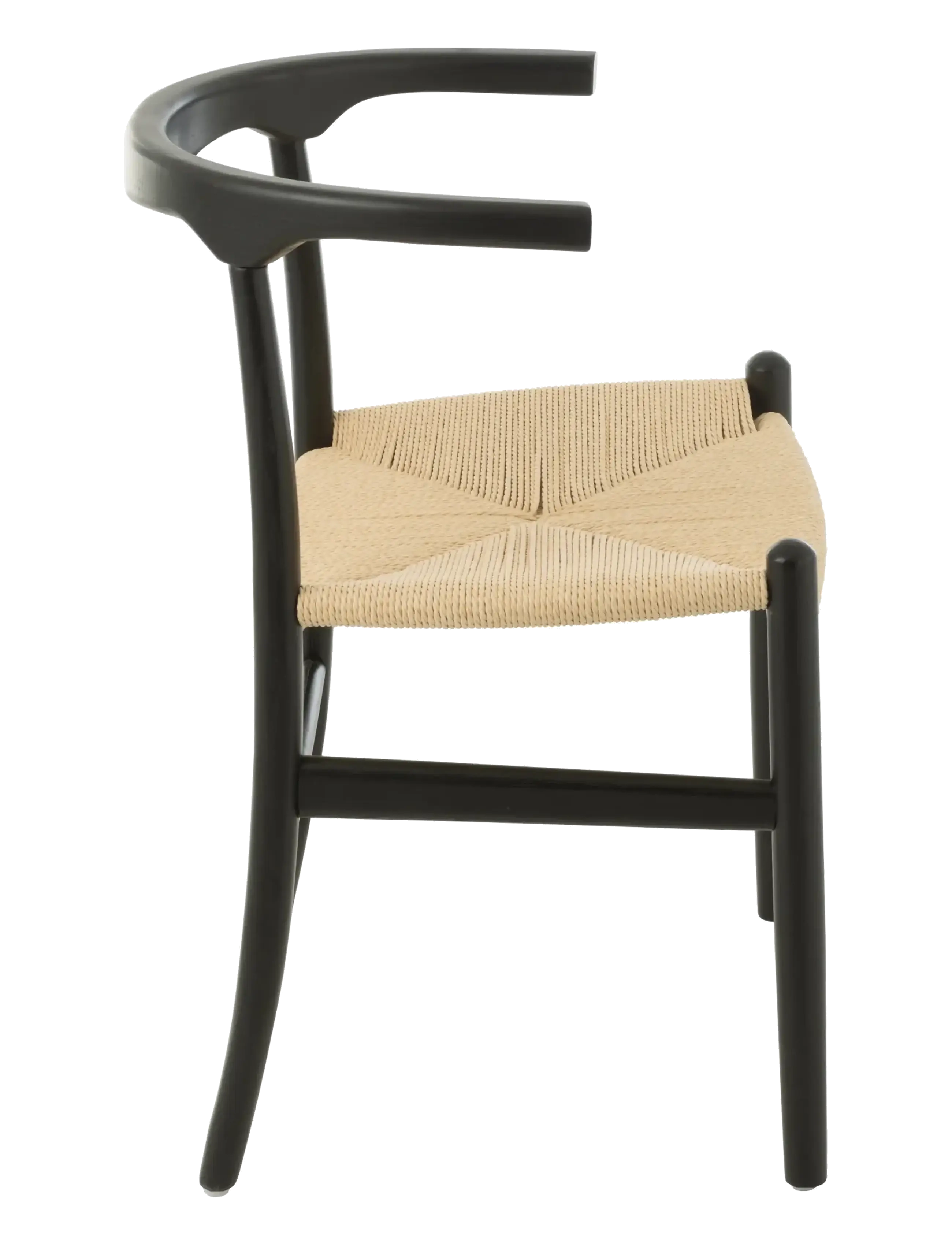 J-Line - S/2 CHAIR TOON BEECH WOOD/ROPE BLA - stole - black - 3