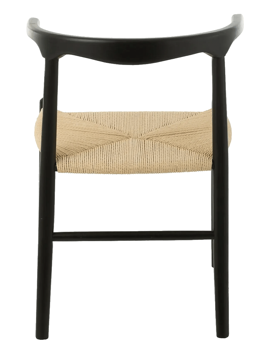 J-Line - S/2 CHAIR TOON BEECH WOOD/ROPE BLA - stole - black - 4
