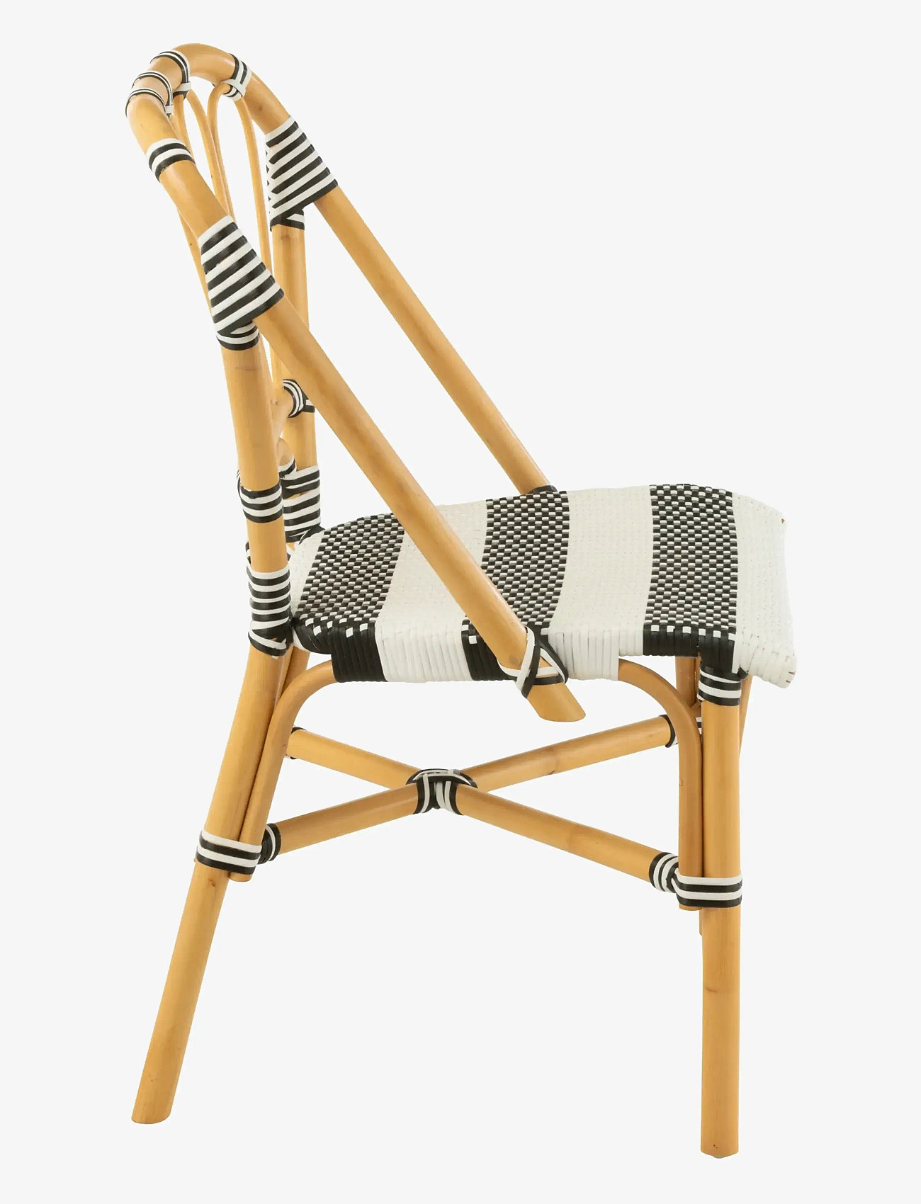 J-Line - S/2 DINING CHAIR RATTAN BLA/WH - stole - black - 2