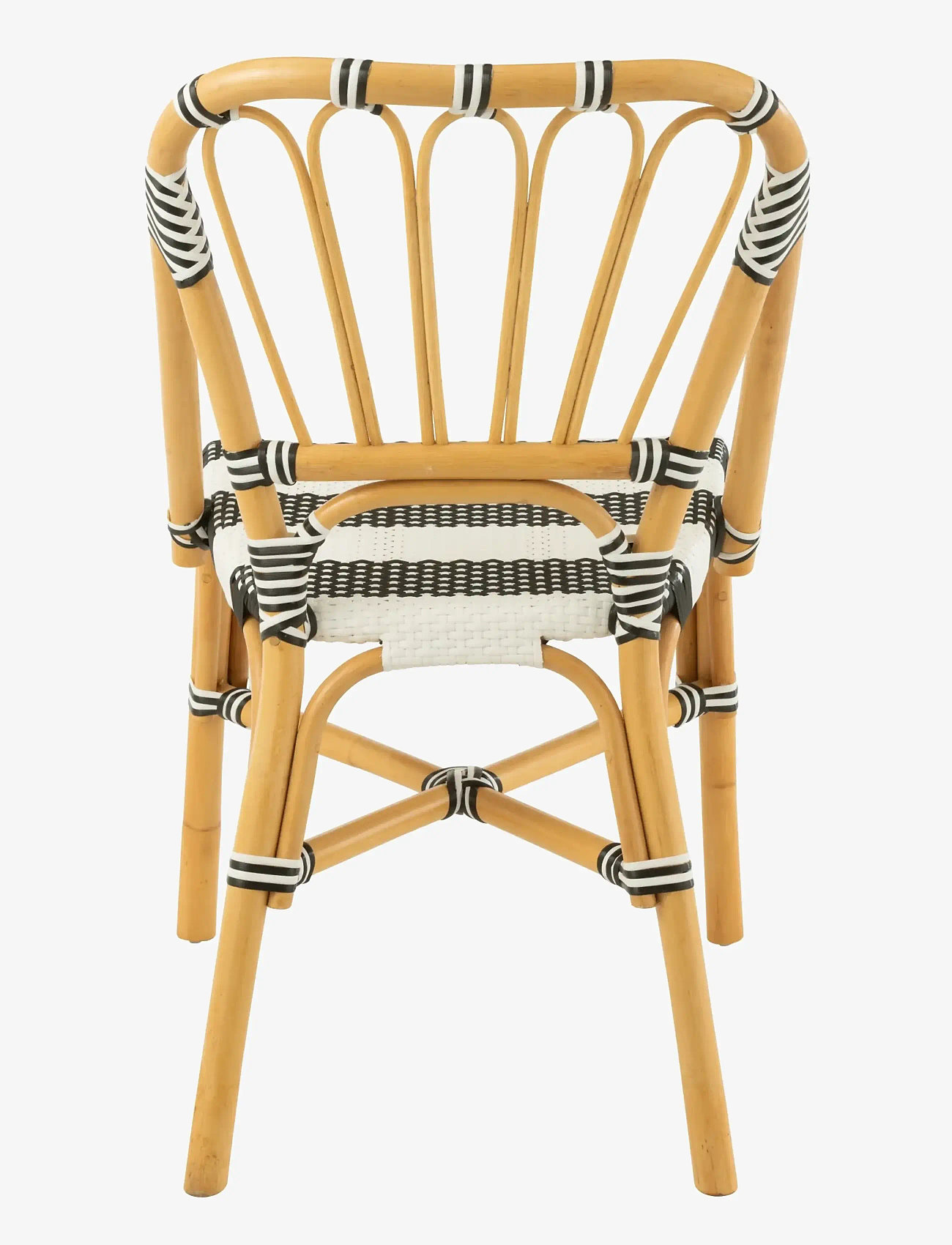 J-Line - S/2 DINING CHAIR RATTAN BLA/WH - stole - black - 3