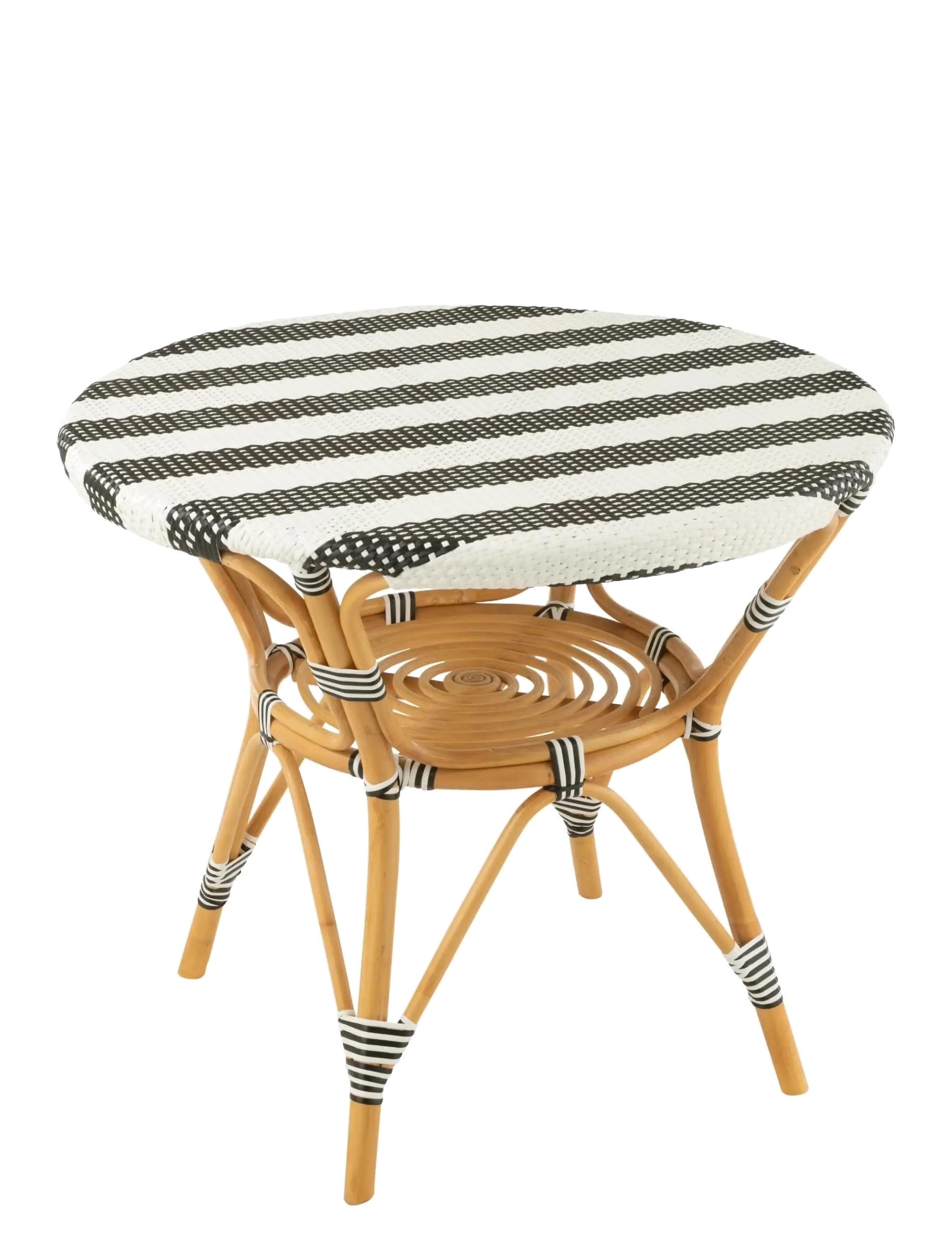 J-Line Dining Table Rattan Bla/Wh, Spisebord, Sort, Str: H75CM