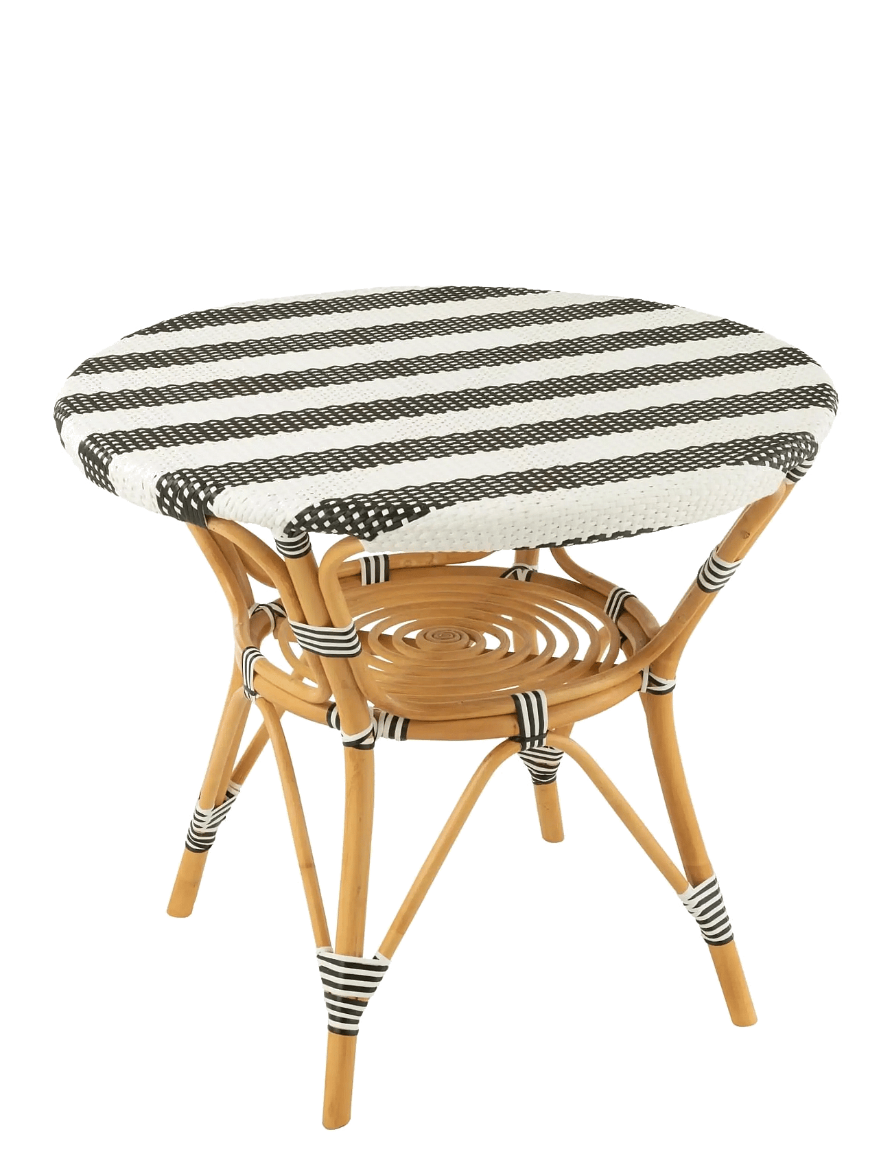J-Line Dining Table Rattan Bla/Wh - Black - H75CM