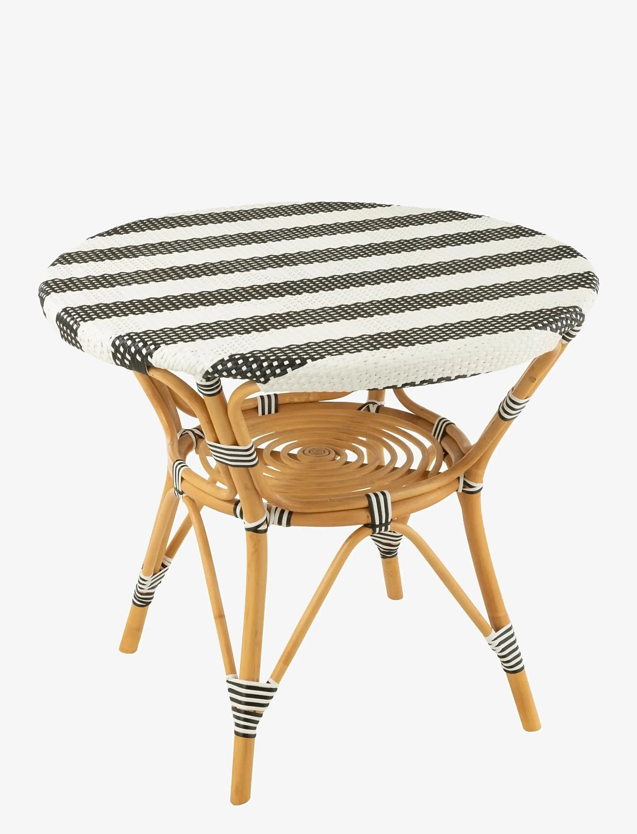 J-Line - DINING TABLE RATTAN BLA/WH - dining tables - black - 0