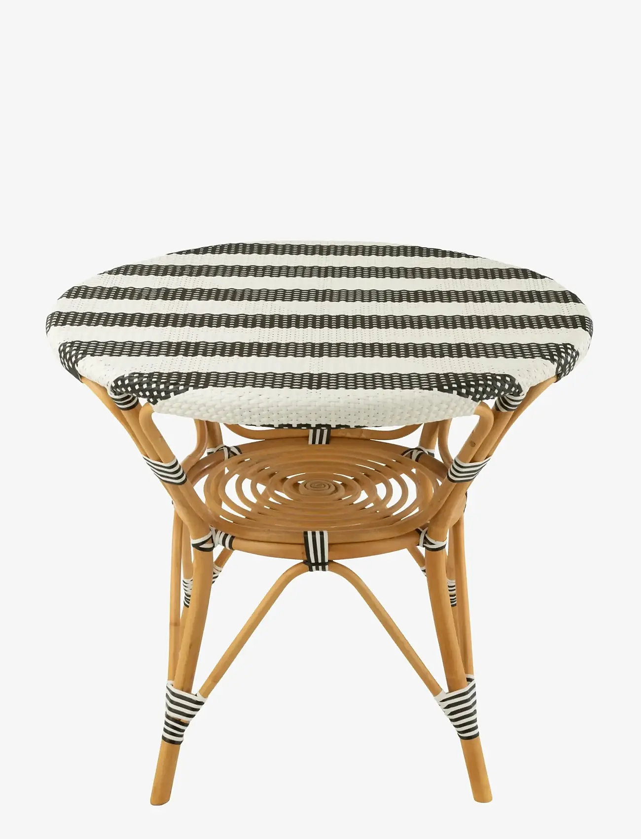 J-Line - DINING TABLE RATTAN BLA/WH - dining tables - black - 1
