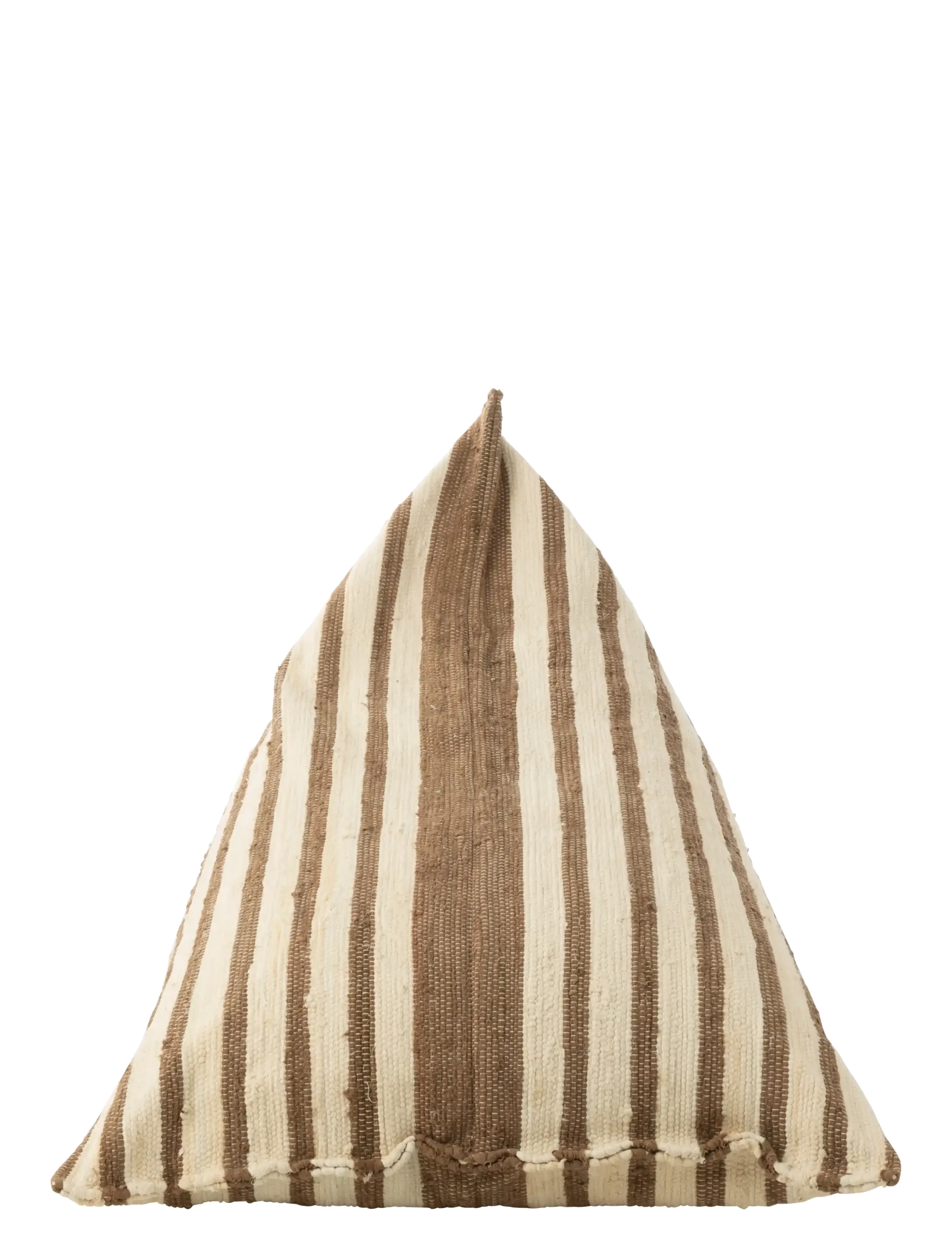 J-Line - BEAN BAG STRIPE REC COTT WH/BR - møbler - brown - 2