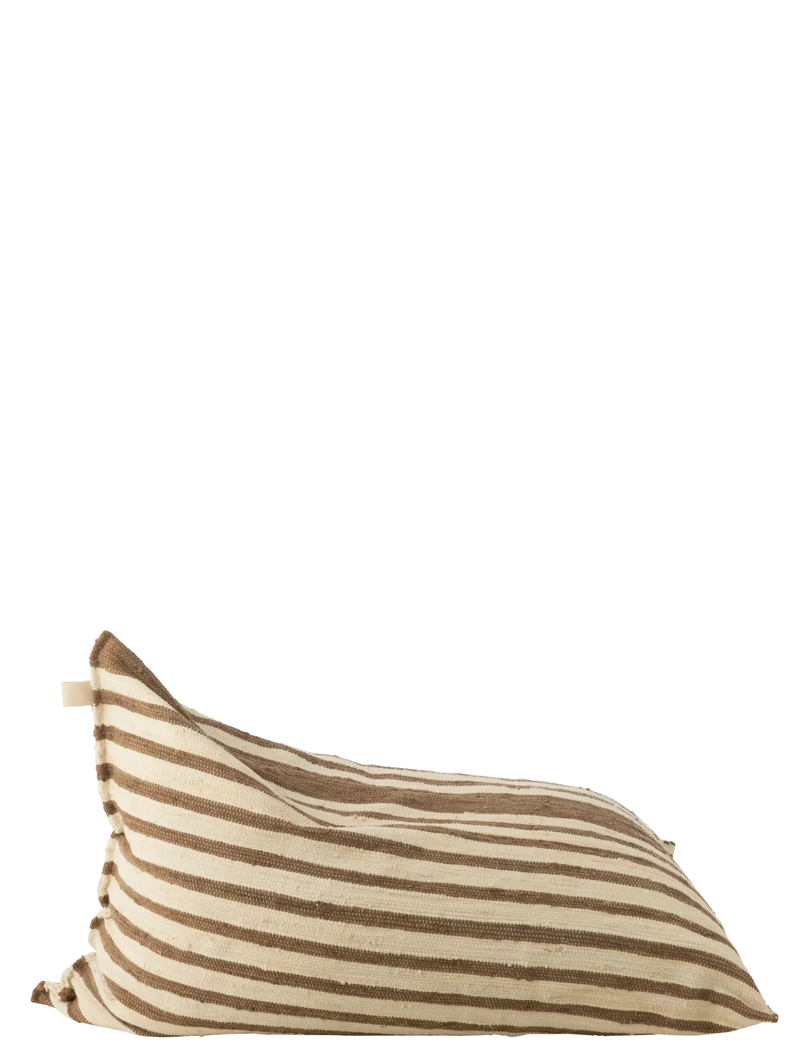 J-Line - BEAN BAG STRIPE REC COTT WH/BR - møbler - brown - 3