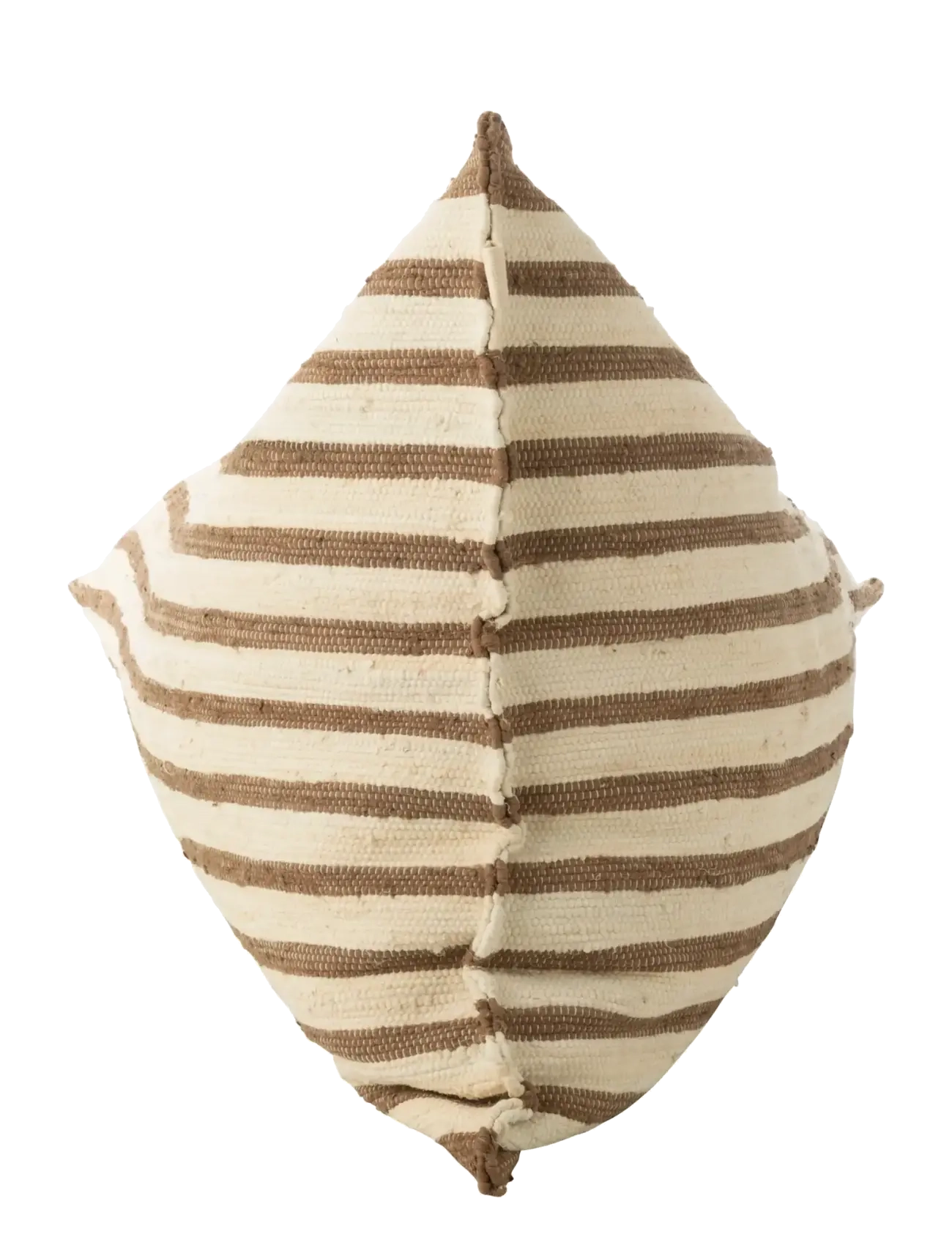 J-Line - BEAN BAG STRIPE REC COTT WH/BR - møbler - brown - 4