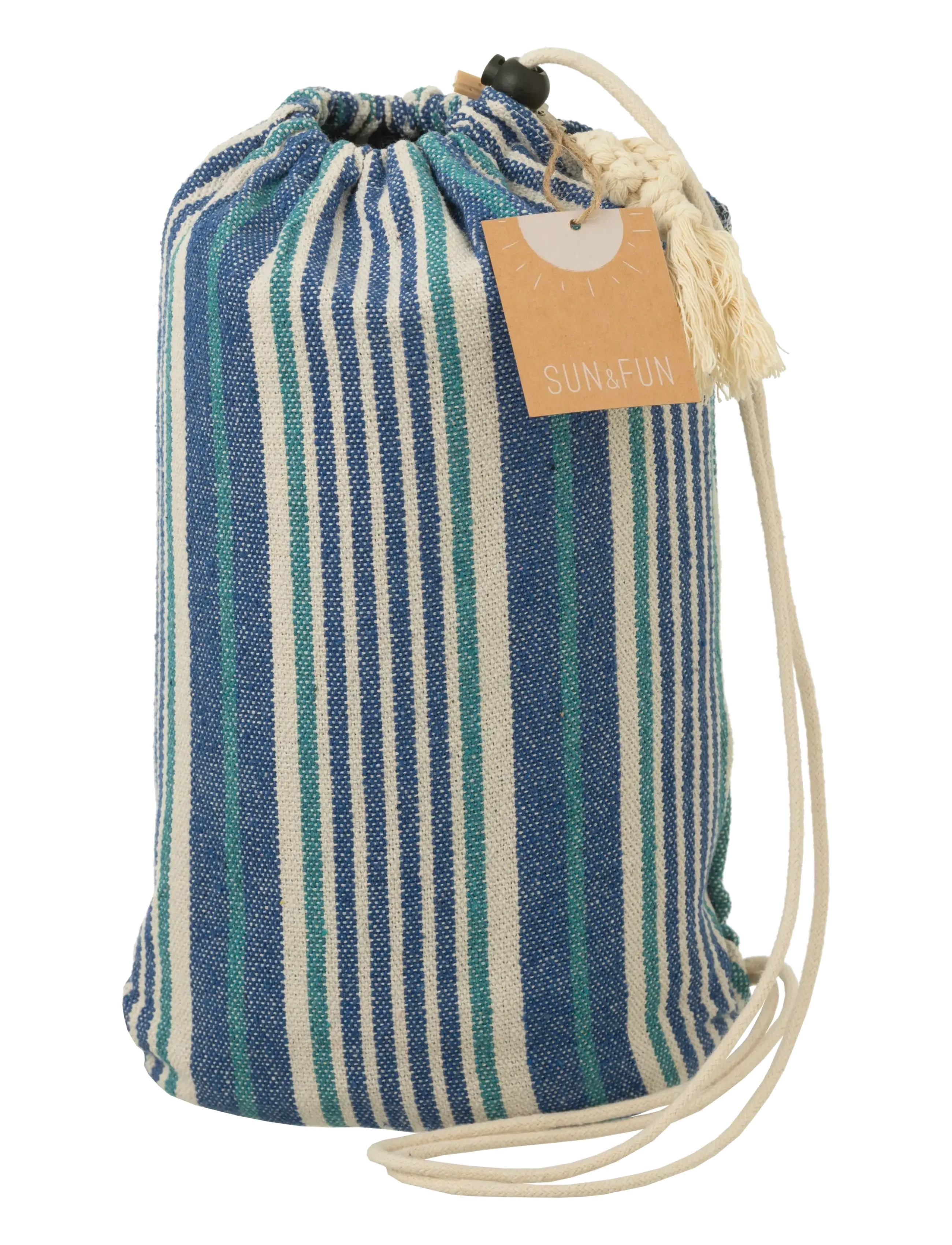 J-Line - HAMMOCK STRIP COT/POLY BL/WH - blue - 2