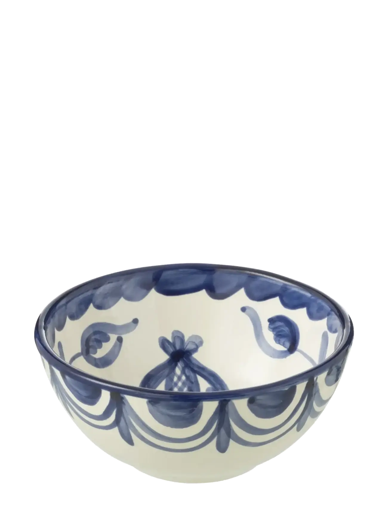 J-Line BOWL GRANADA HI CER WH/BLU S - Fruit bowls - MULTI / blue