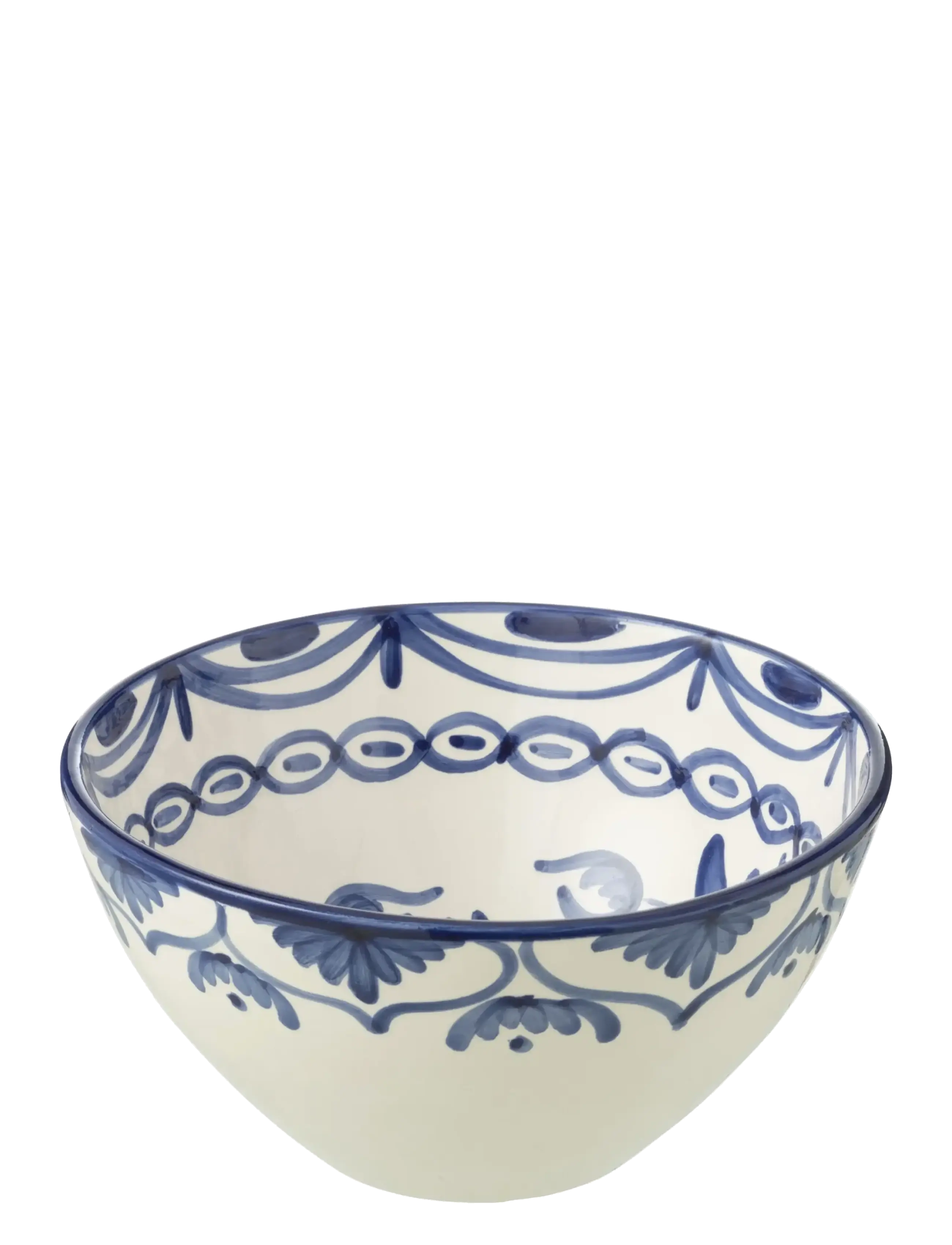 J-Line BOWL GRANADA HI CER WH/BLU M - Fruit bowls - MULTI / blue