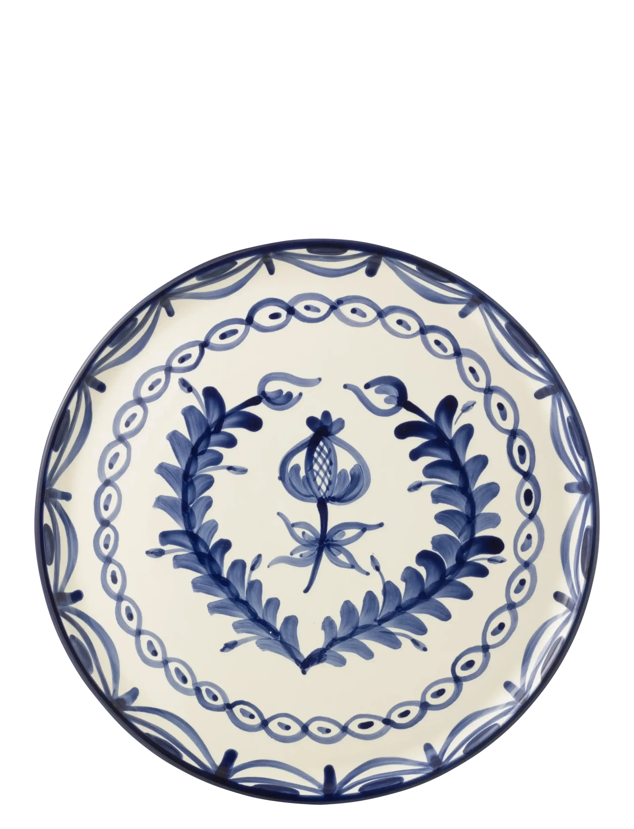 J-Line - PLATE GRANADA CER WH/BLU - middagstallerkner - multi - 2