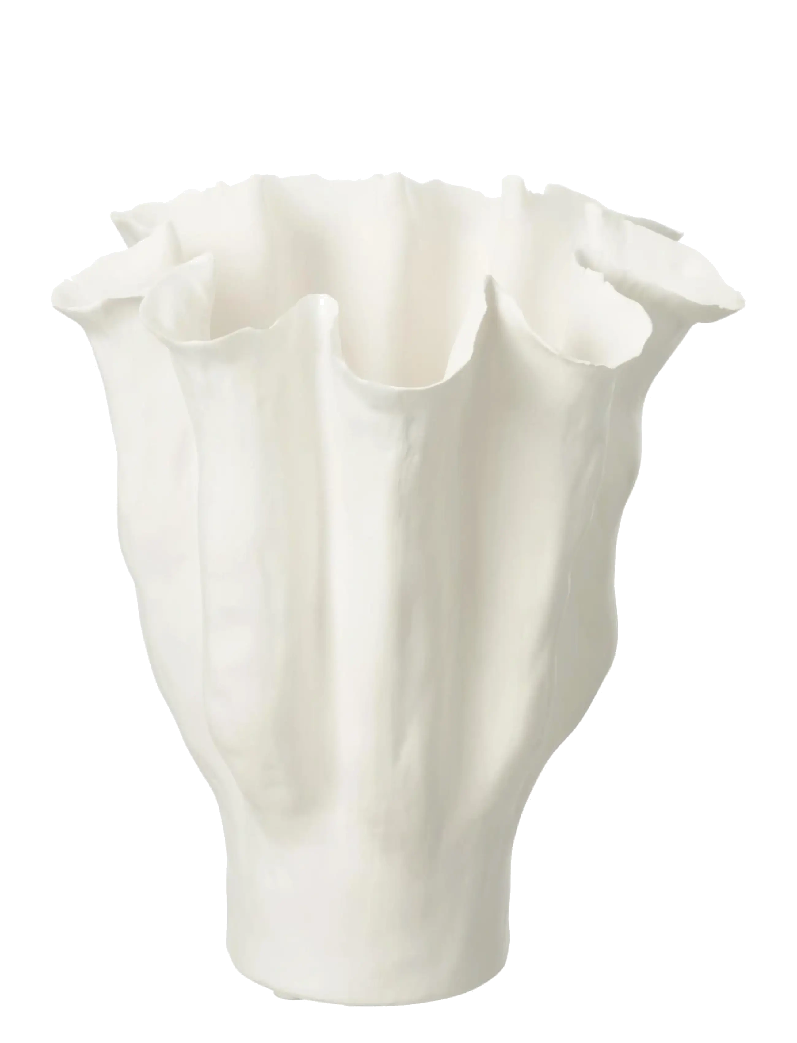 J-Line VASE CALYX CERAM WHI M - Interior - WHITE / white