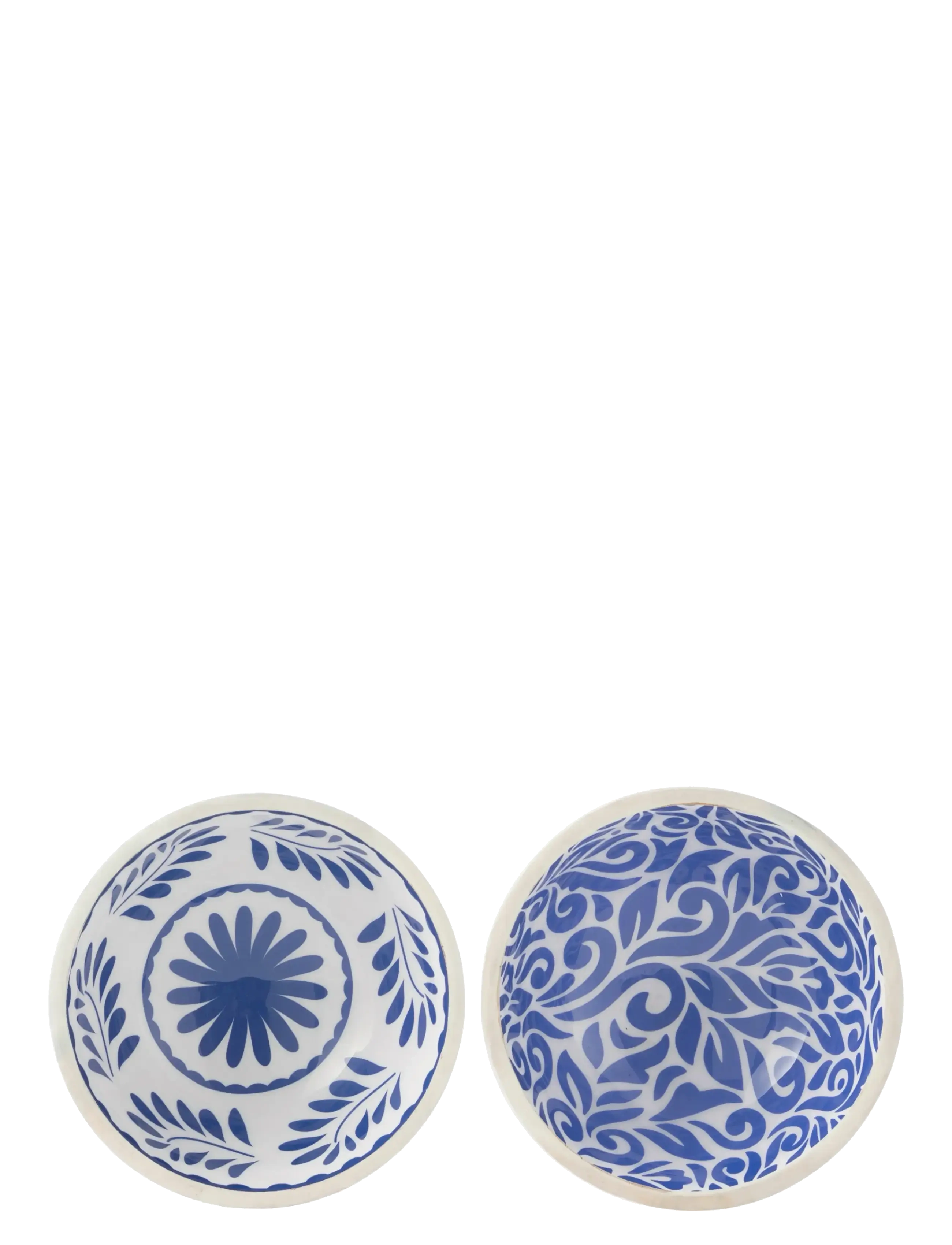 J-Line - BOWL FLORAL MAN WD BL/W M - frugtskåle - blue - 2