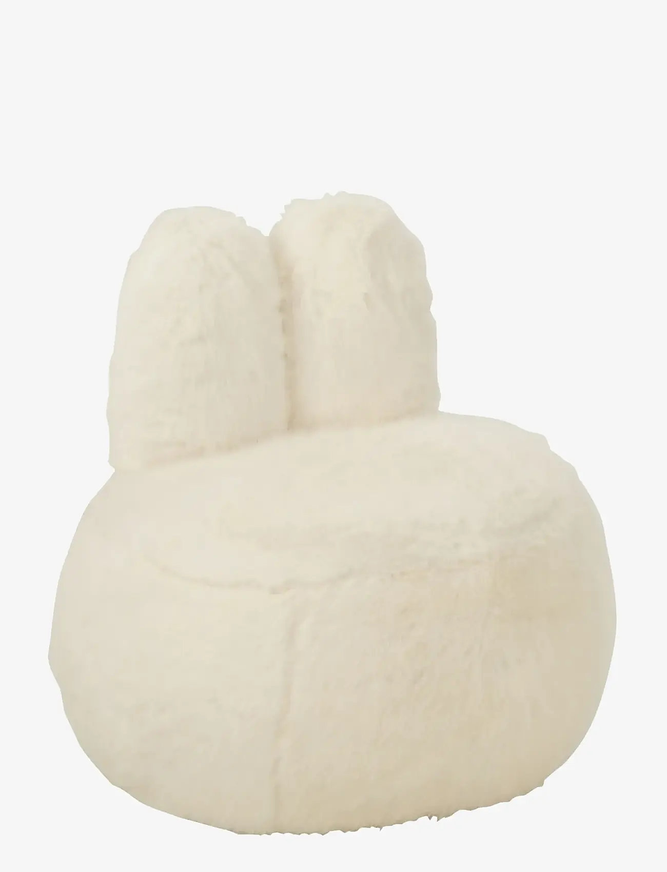 J-Line - STOOL FUR WITH BUNNY EARS WOOD WHITE - pouffes & armchairs - white - 0