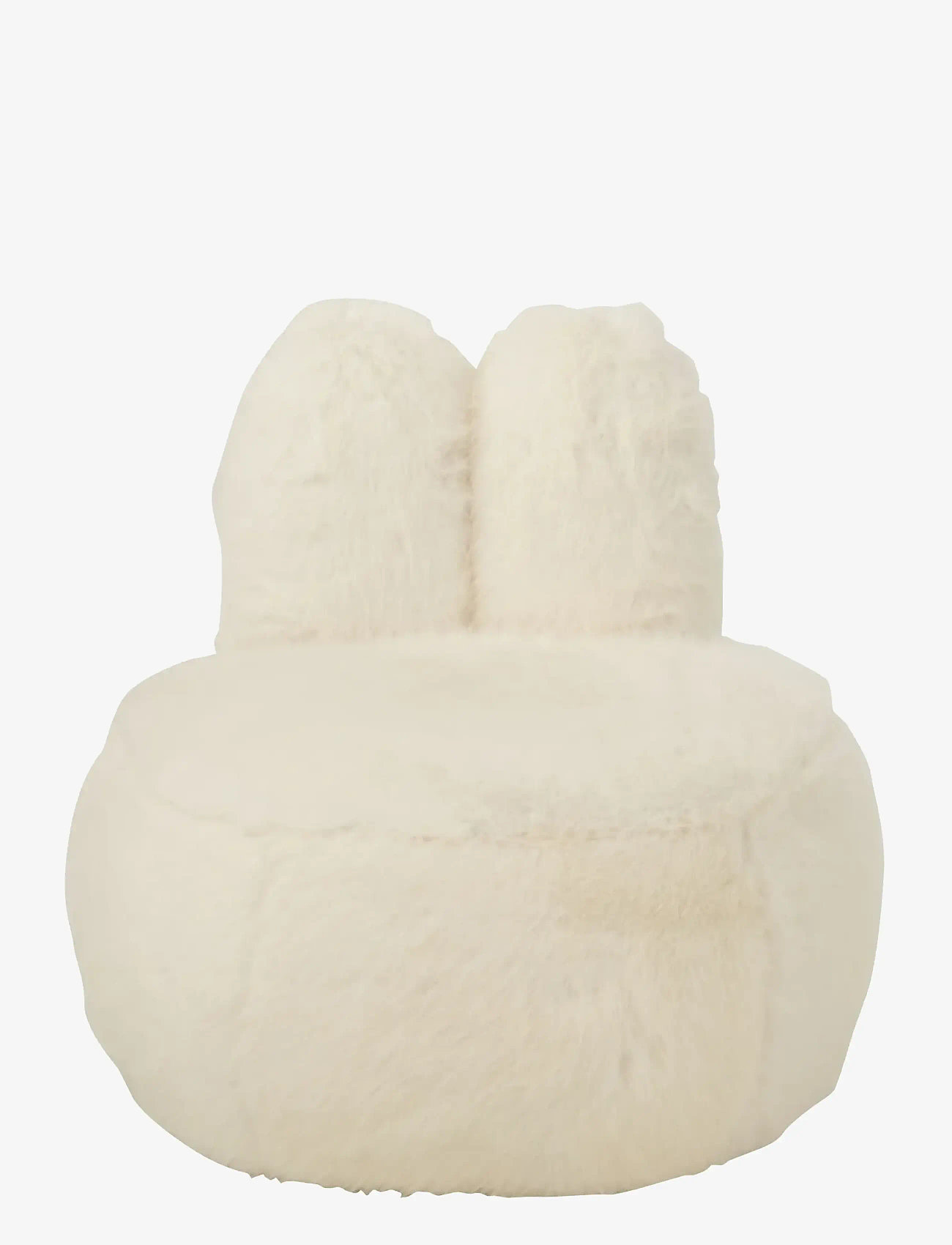 J-Line - STOOL FUR WITH BUNNY EARS WOOD WHITE - pouffes & armchairs - white - 1