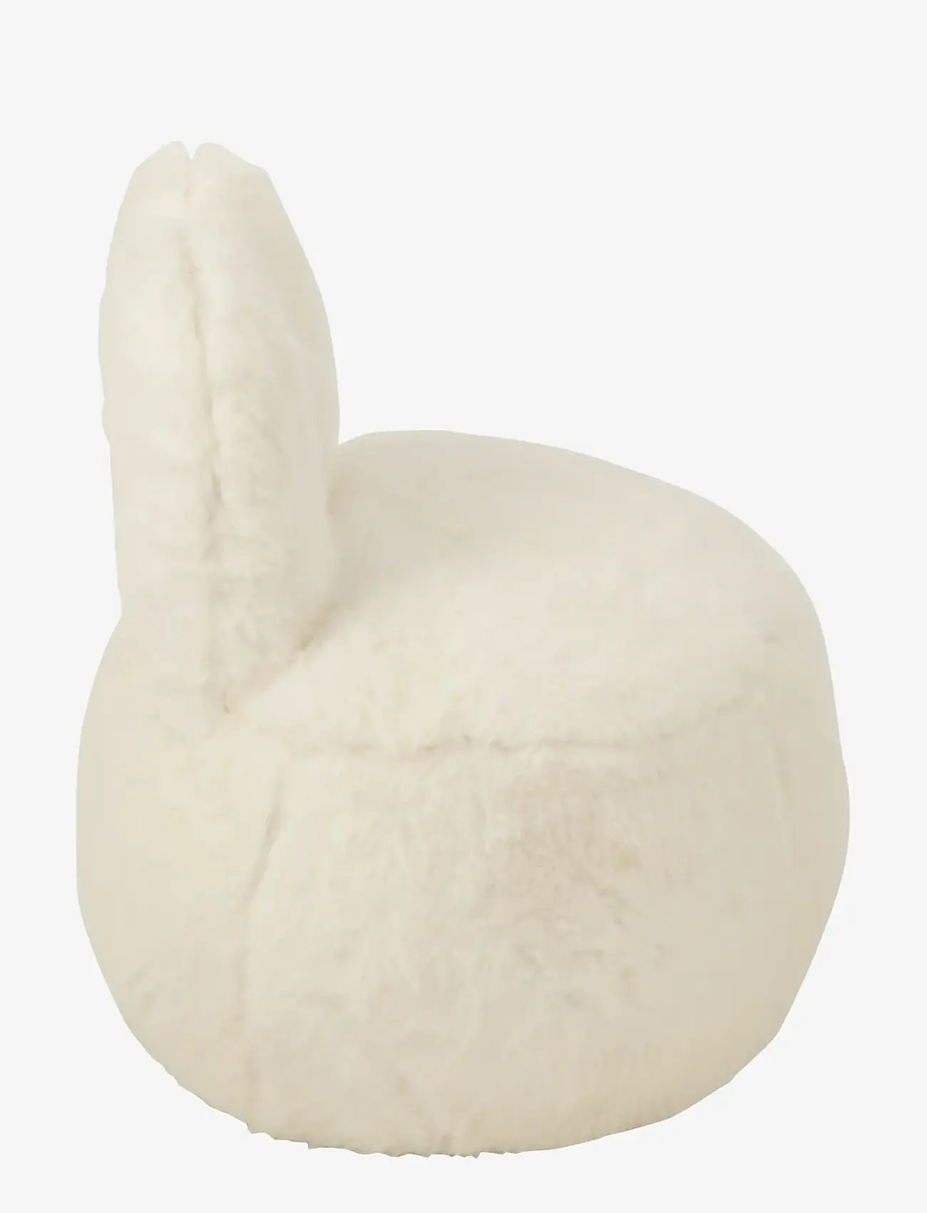 J-Line - STOOL FUR WITH BUNNY EARS WOOD WHITE - pouffes & armchairs - white - 2