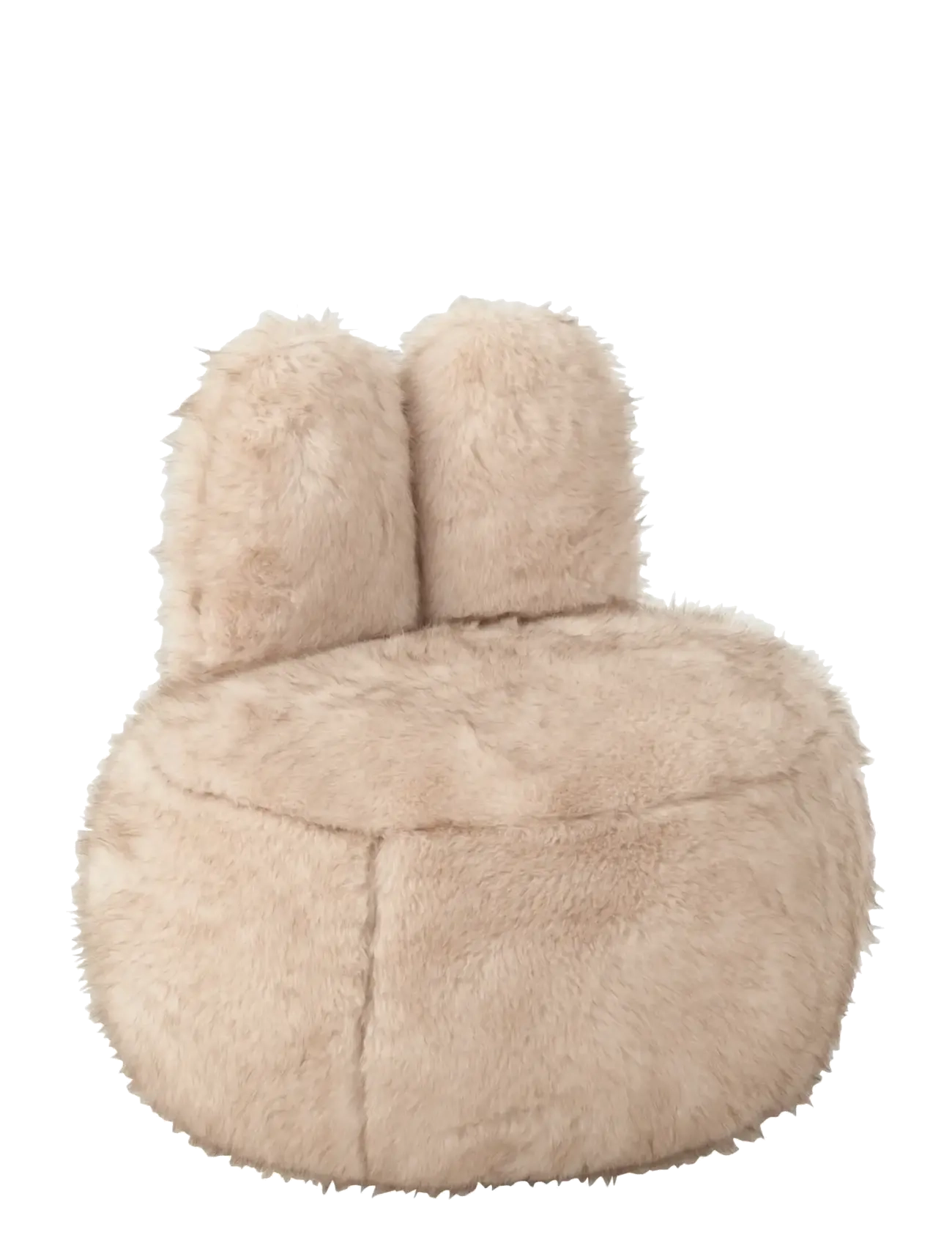 J-Line Stool Fur With Bunny Ears Wood Taupe, One Size, Chairs & Stools, Creme - Stools Benches, Kinder