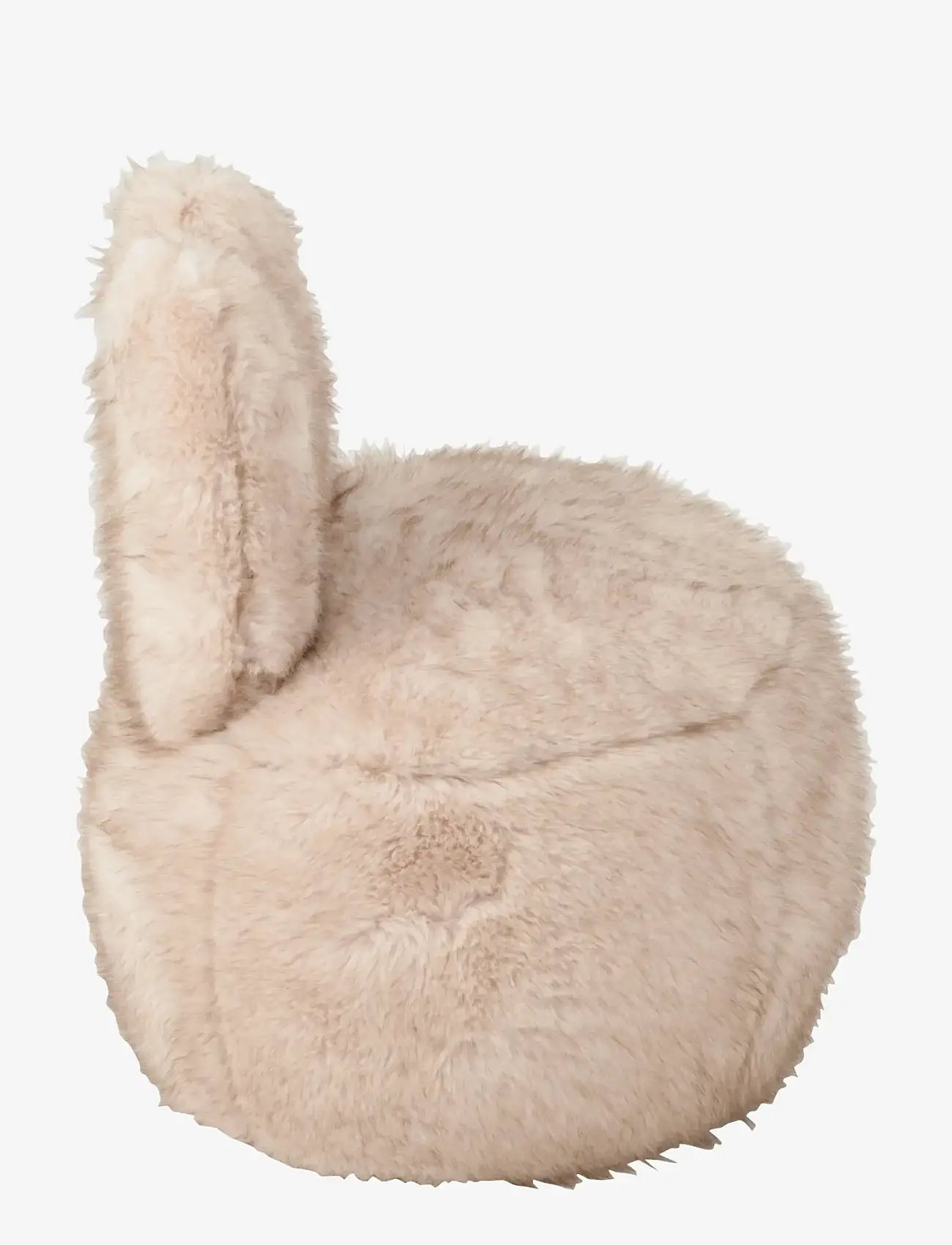 J-Line - STOOL FUR WITH BUNNY EARS WOOD TAUPE - pouffes & armchairs - taupe - 2