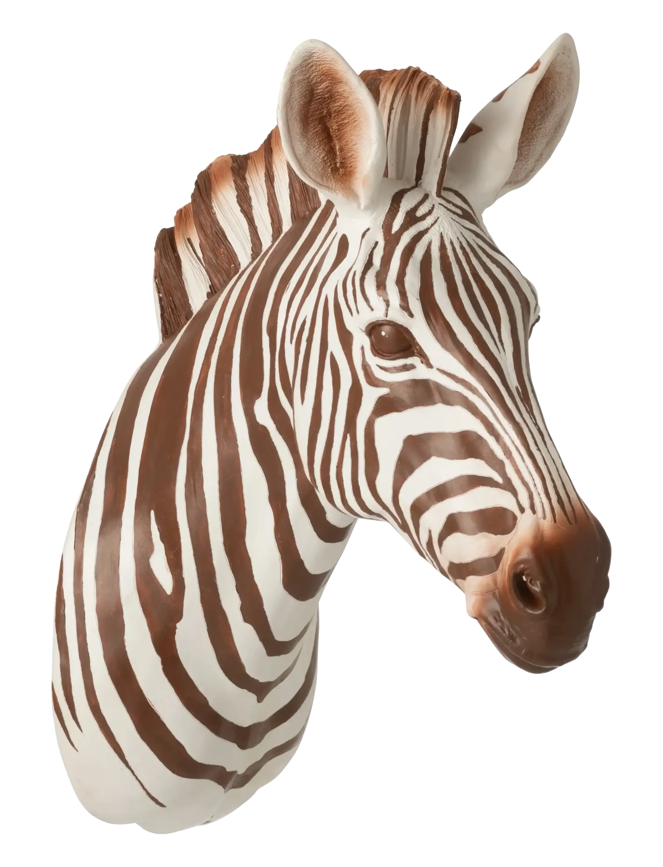 J-Line Zebra Hanging Resin Brown/White, One Size, Decorative Accessories-details, Braun - Wall Decor, Kinder