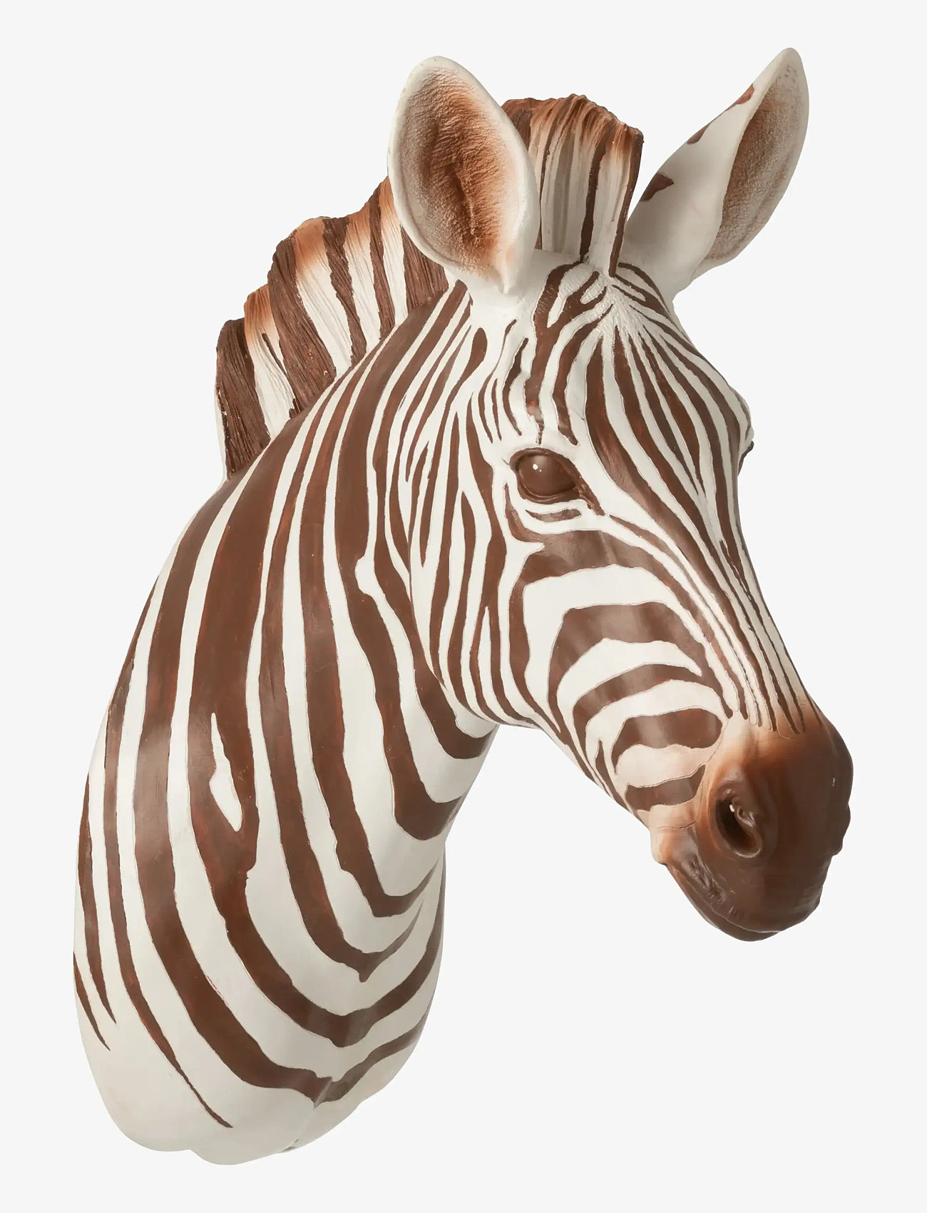 J-Line - ZEBRA HANGING RESIN BROWN/WHITE - väggdekor - white - 0