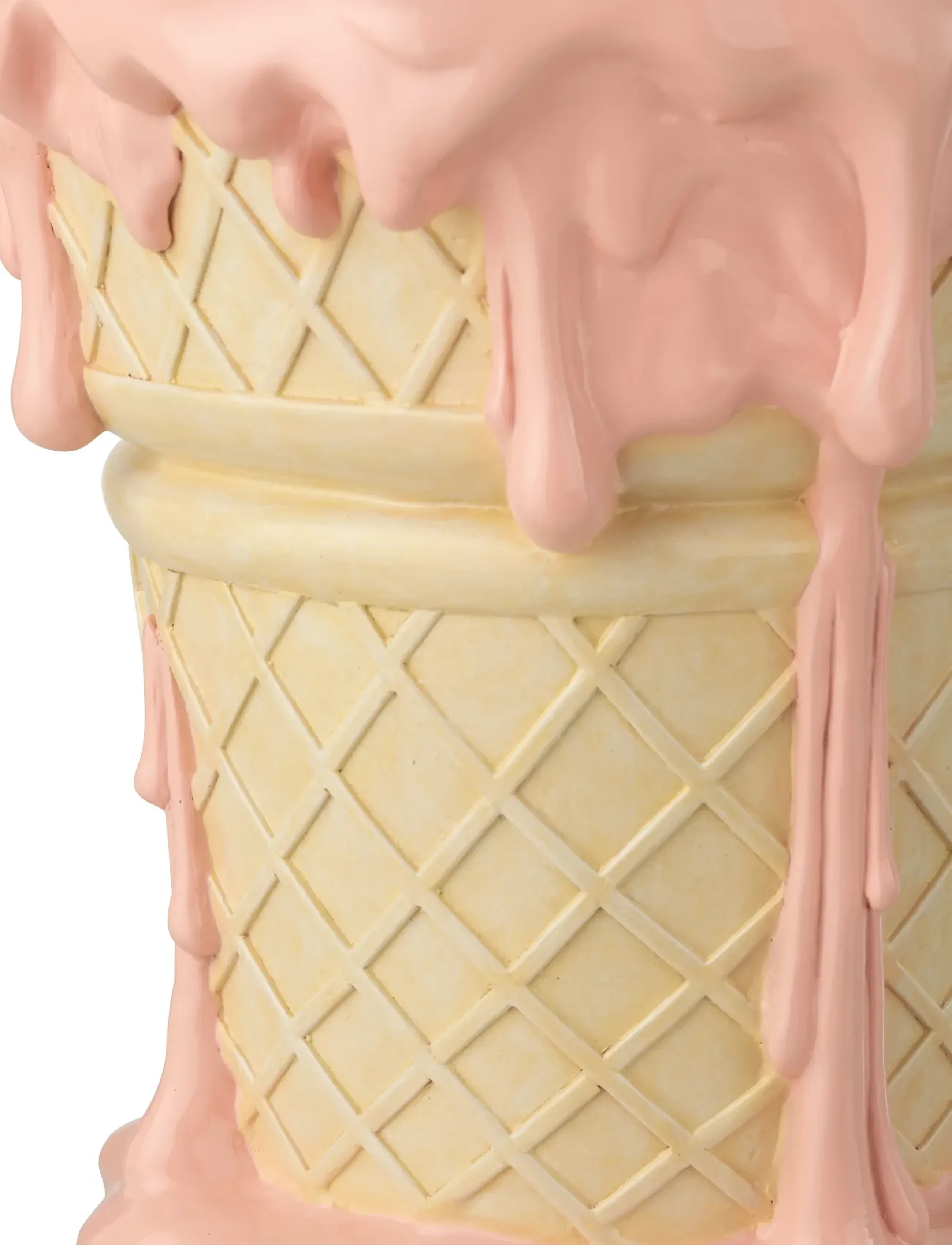 J-Line - SIDE TABLE ICE CREAM POLYRESIN LIGHT PINK/BEIGE - tische - pink - 1