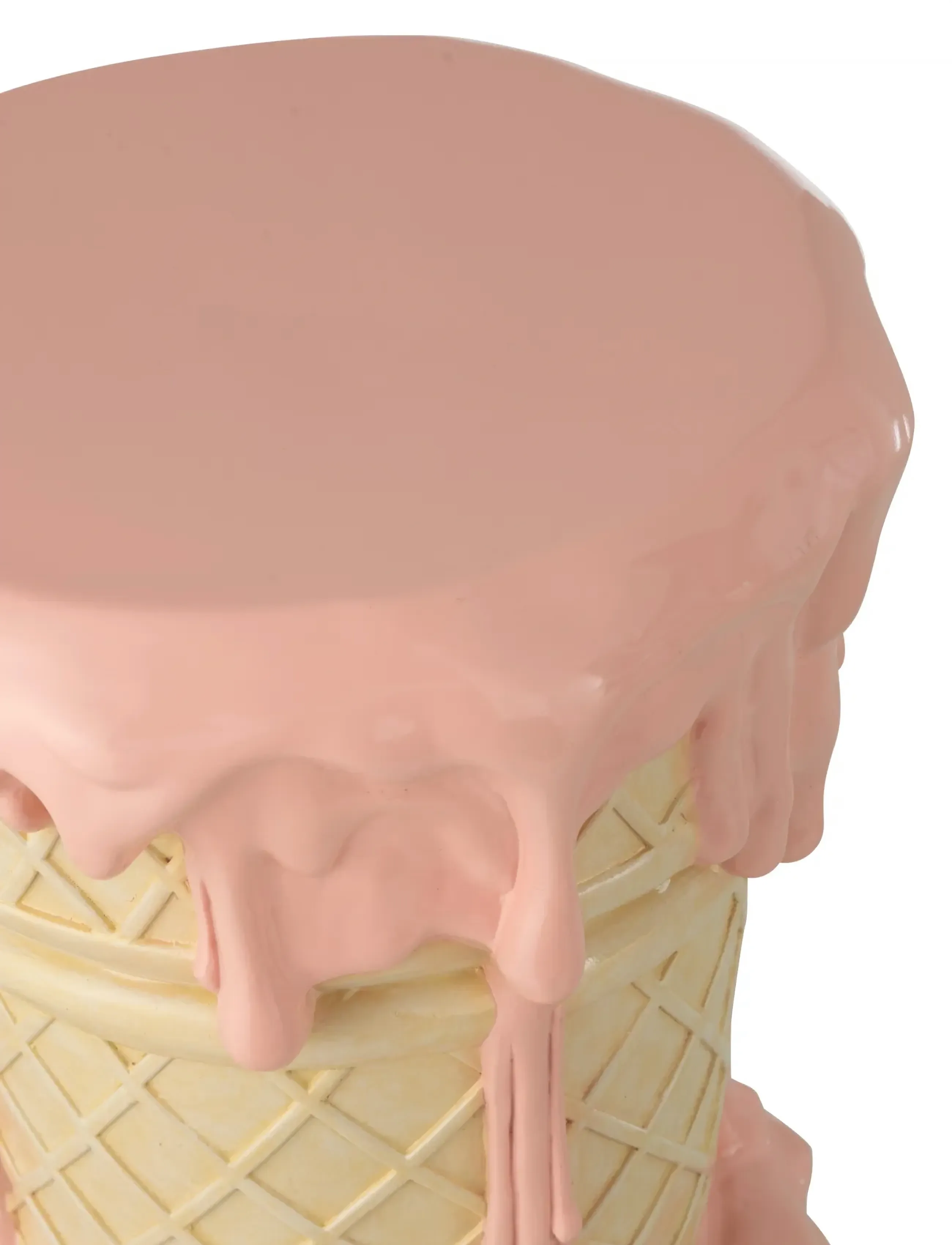 J-Line - SIDE TABLE ICE CREAM POLYRESIN LIGHT PINK/BEIGE - tische - pink - 2