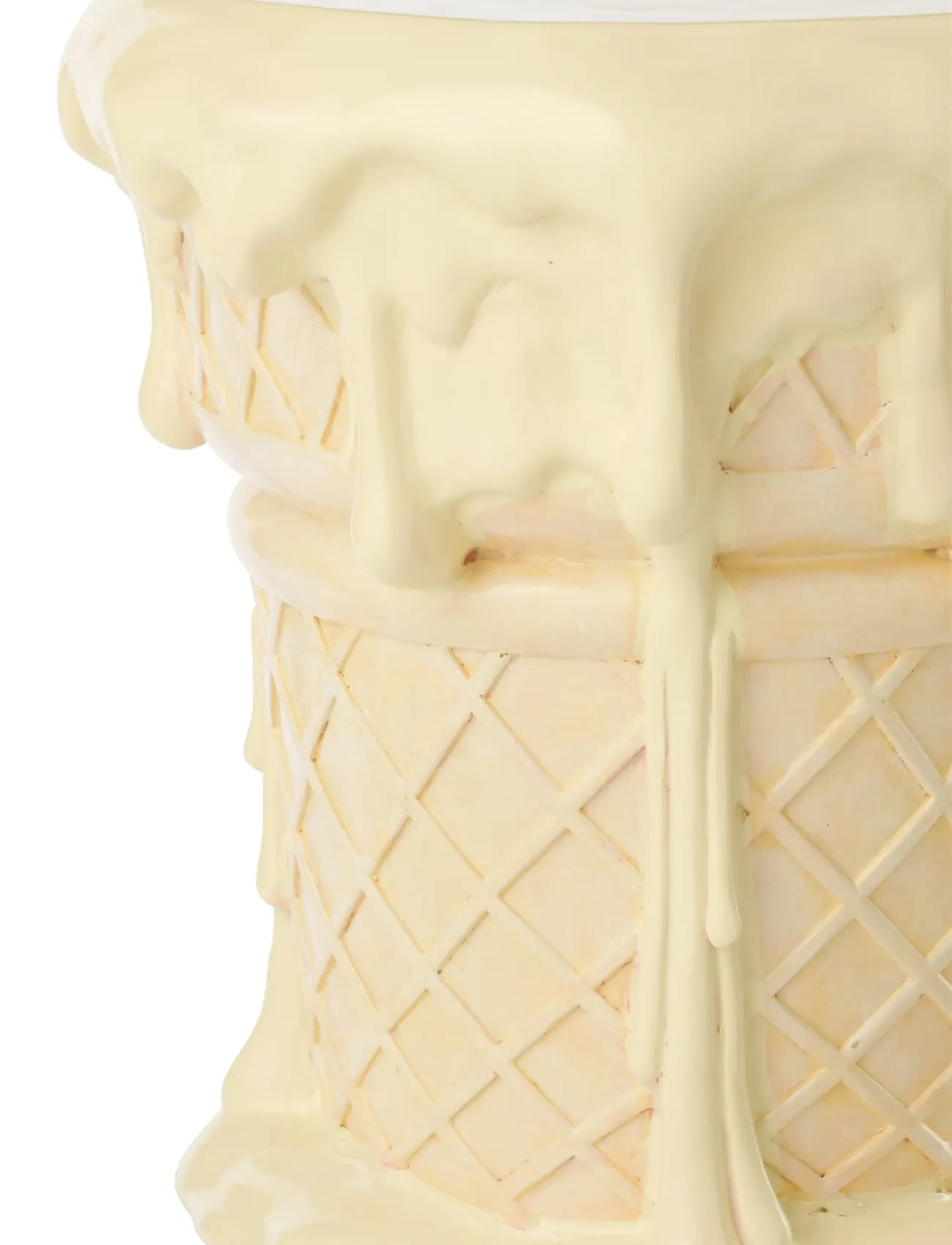 J-Line - SIDE TABLE ICE CREAM POLYRESIN APRICOT/BEIGE - tables - white - 1