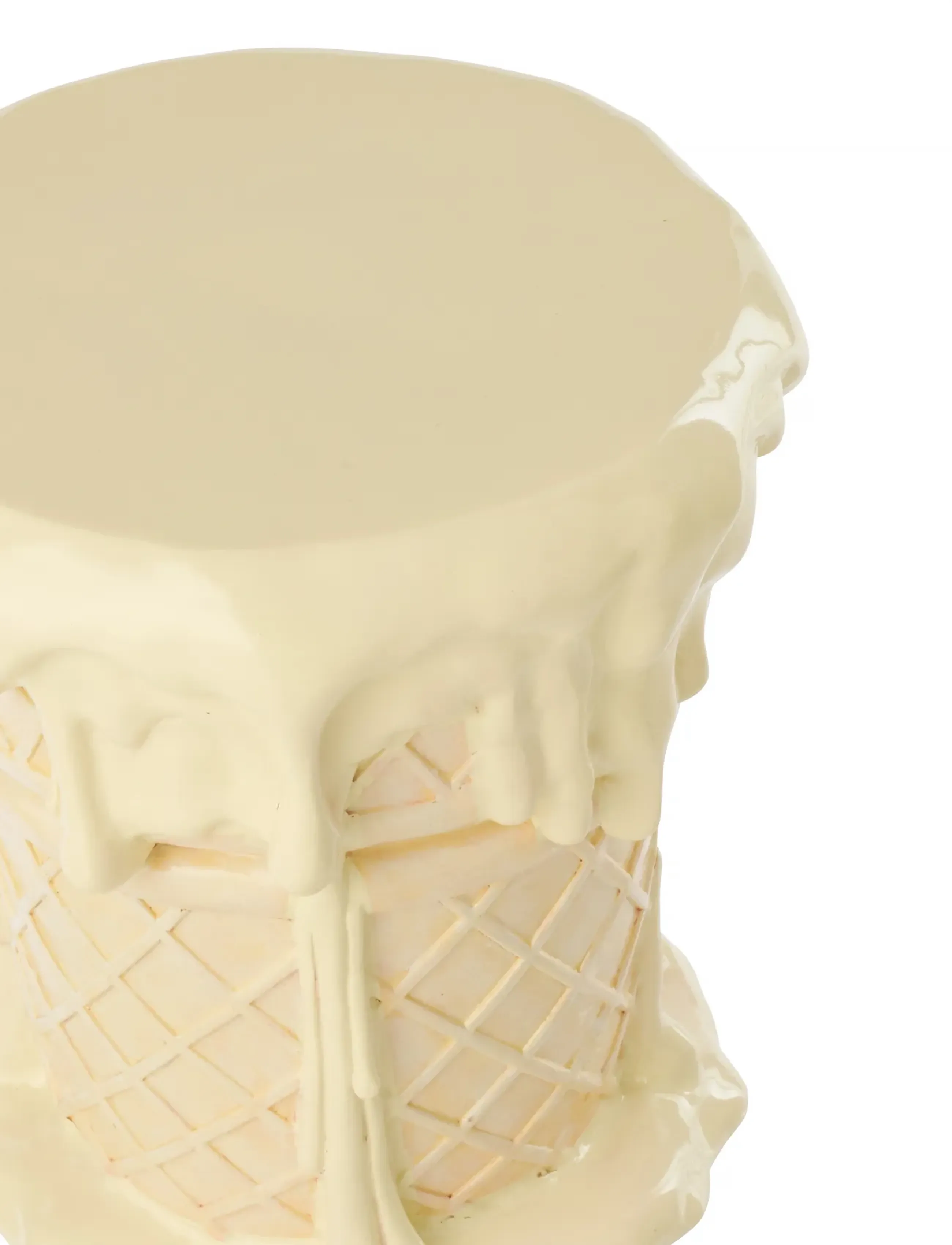 J-Line - SIDE TABLE ICE CREAM POLYRESIN APRICOT/BEIGE - tables - white - 2