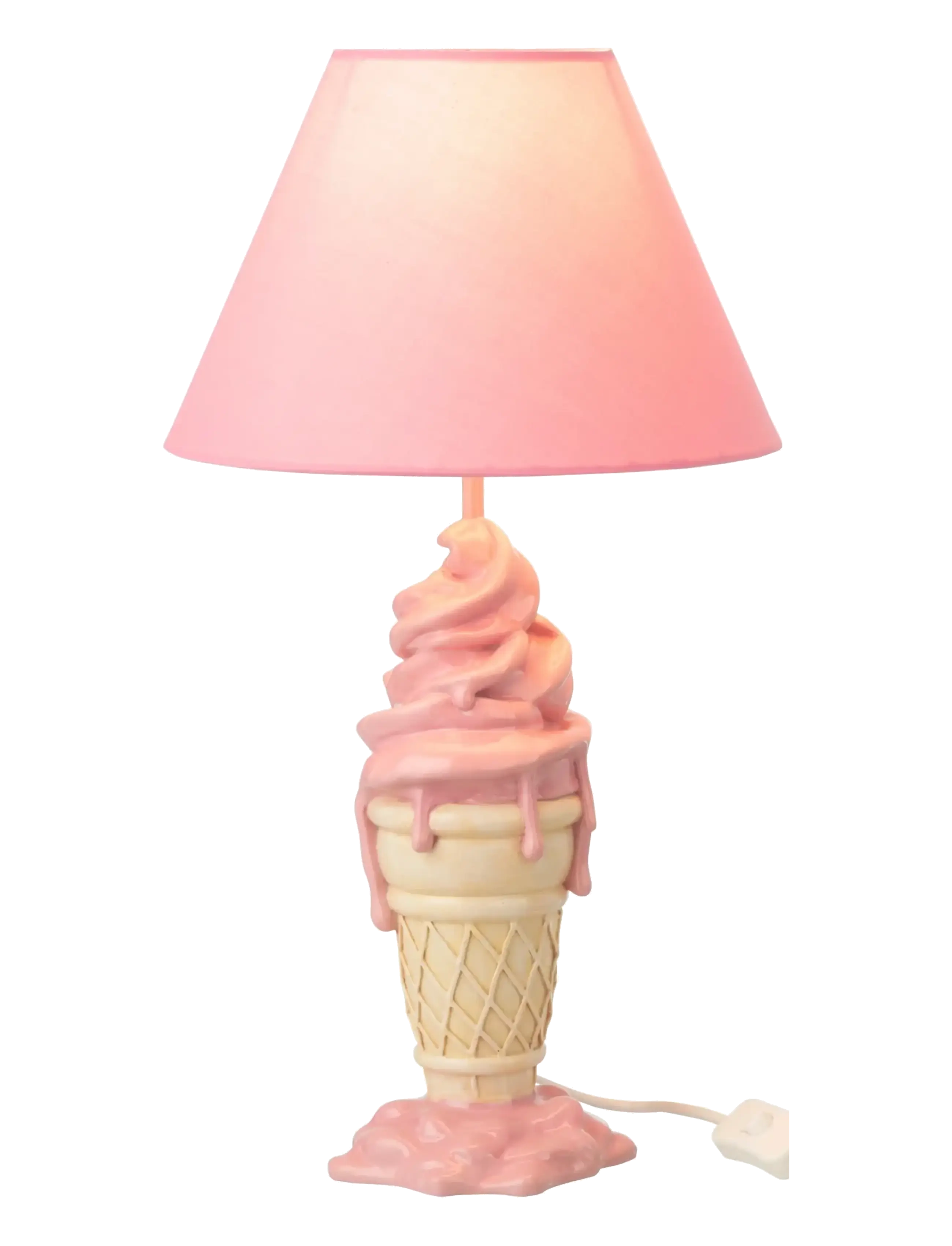 J-Line - LAMP ICE CREAM POLYRESIN PINK/BEIGE - bordlamper - pink - 2