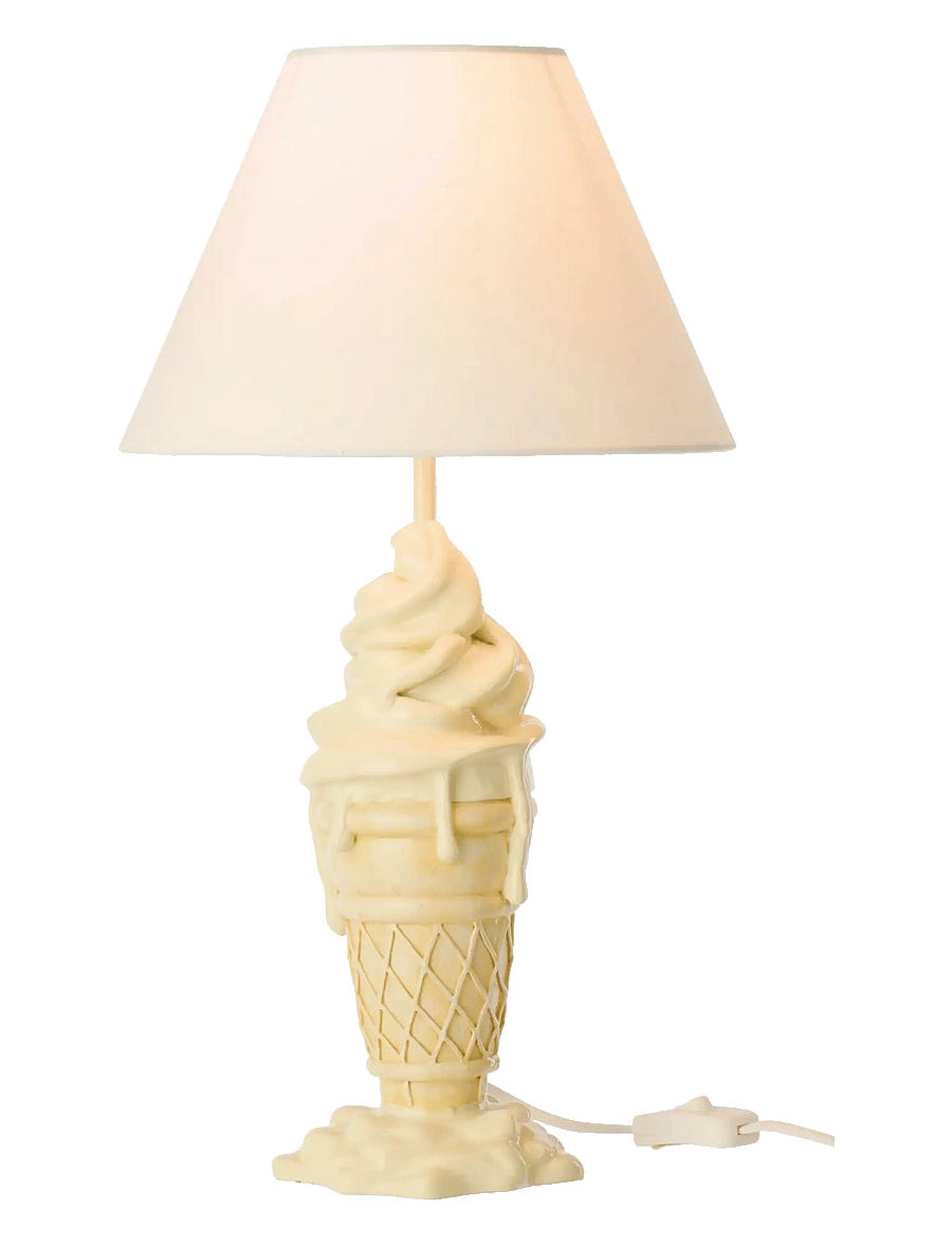 J-Line - LAMP ICE CREAM POLYRESIN YELLOW/BEIGE - tischlampen - white - 2
