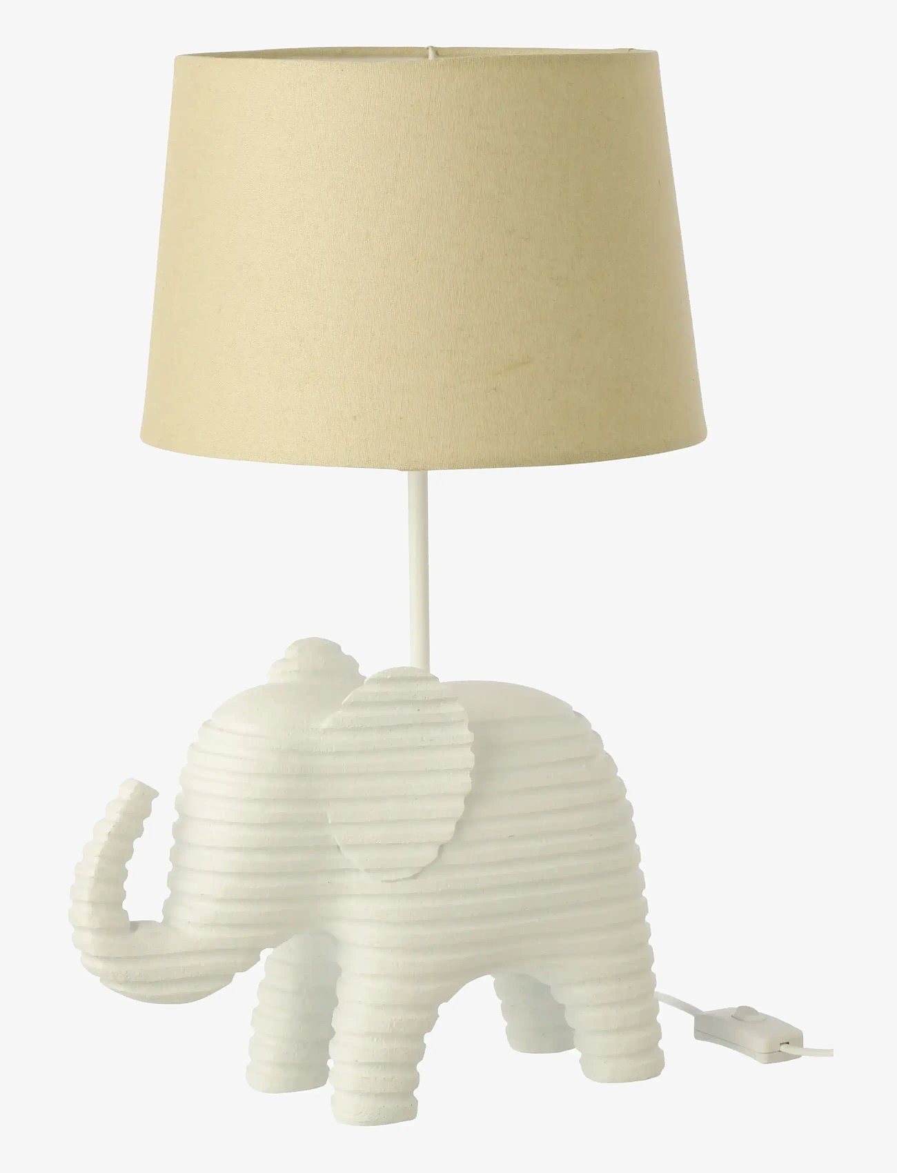 J-Line - TABLE LAMP STRIPED POLYRESIN WHITE - bordlamper - white - 1