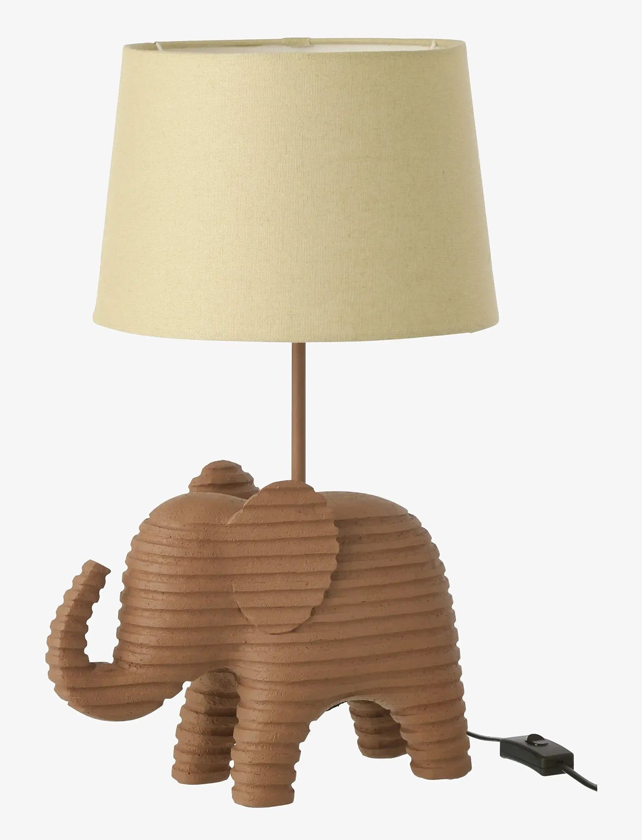 J-Line - TABLE LAMP STRIPED POLYRESIN BROWN - tischlampen - brown - 1