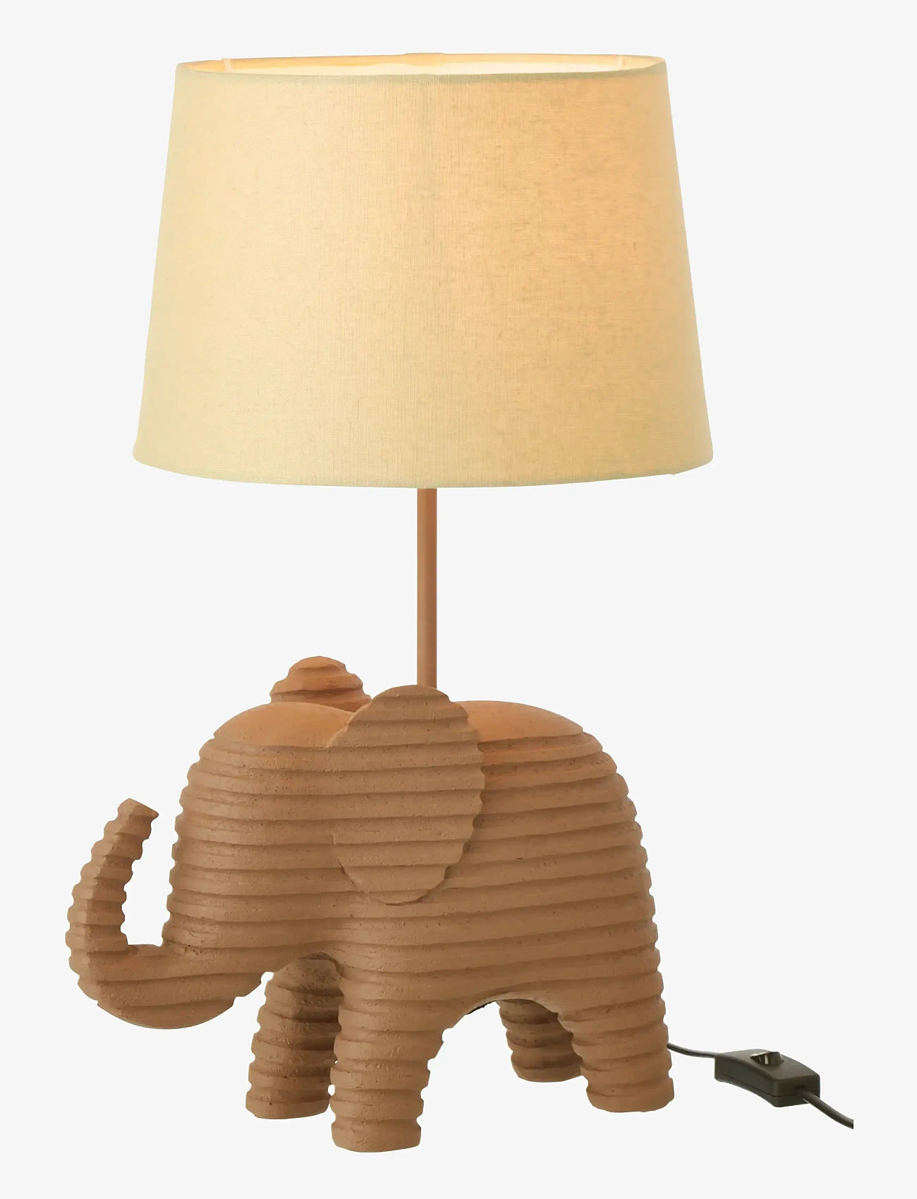 J-Line - TABLE LAMP STRIPED POLYRESIN BROWN - tischlampen - brown - 2
