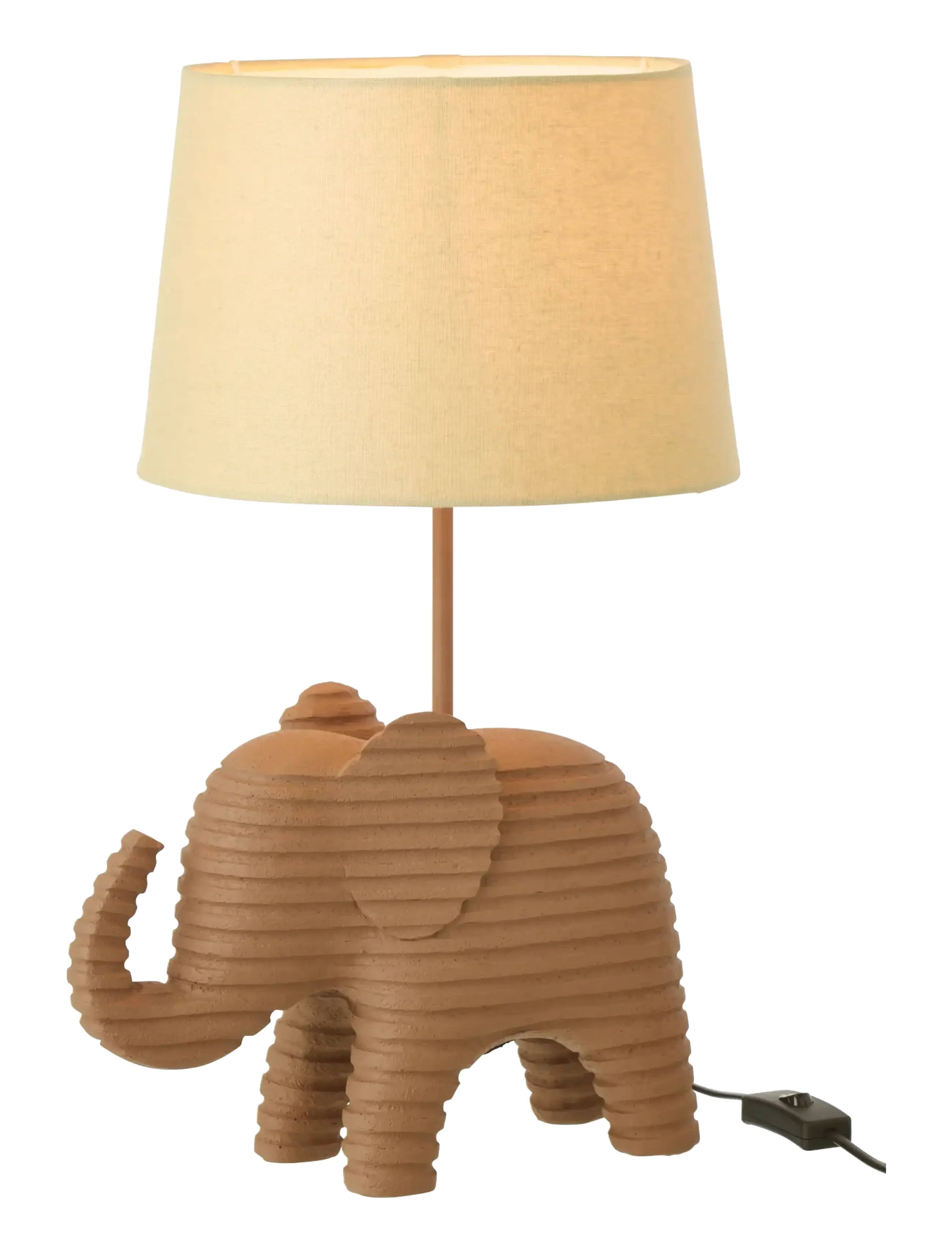 J-Line - TABLE LAMP STRIPED POLYRESIN BROWN - lampes de bureau et de table - brown - 2