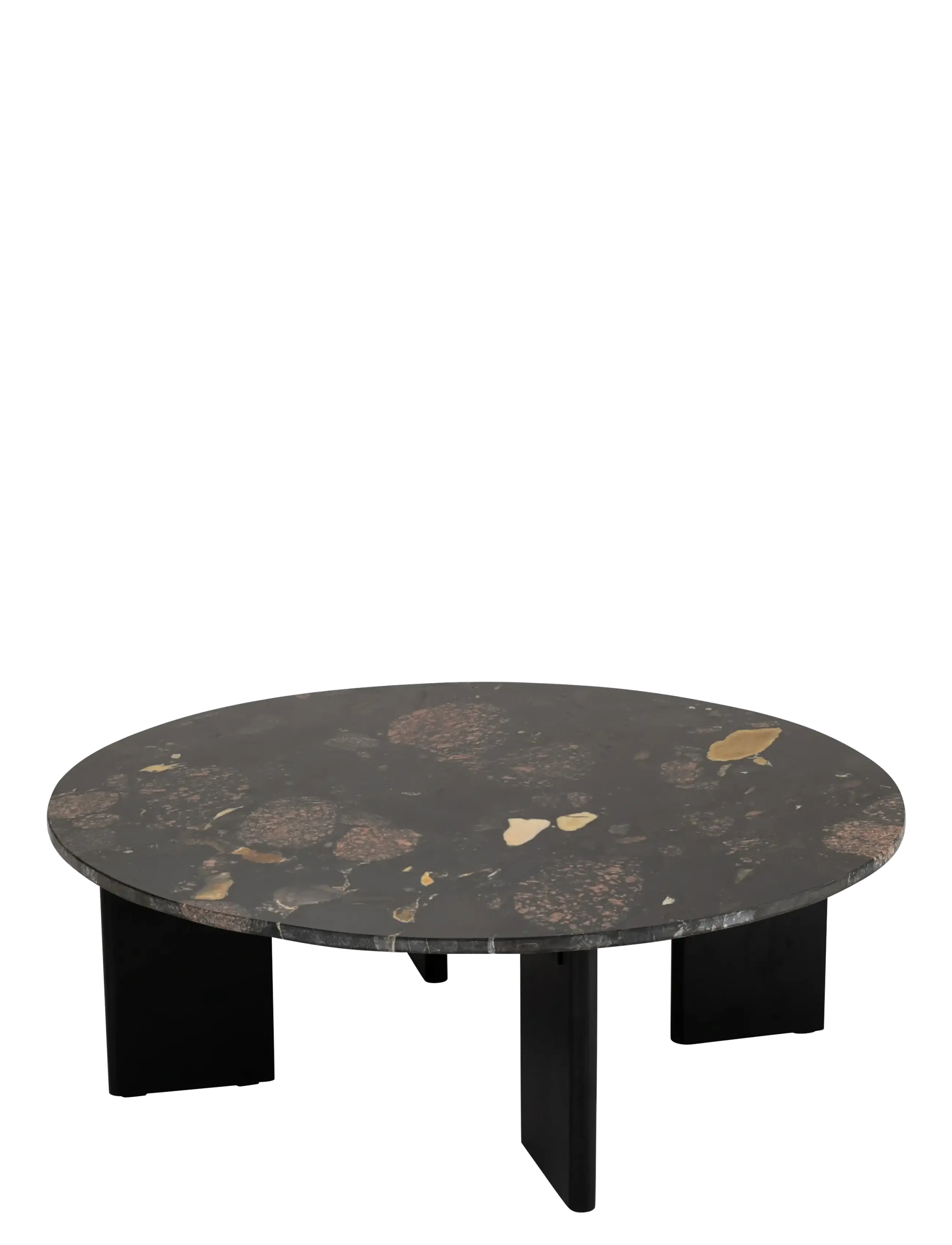 J-Line Cof Tab Mathilde Marb Bla/Pea, Ø 90 cm, Black, Borde > Sofaborde, Unisex