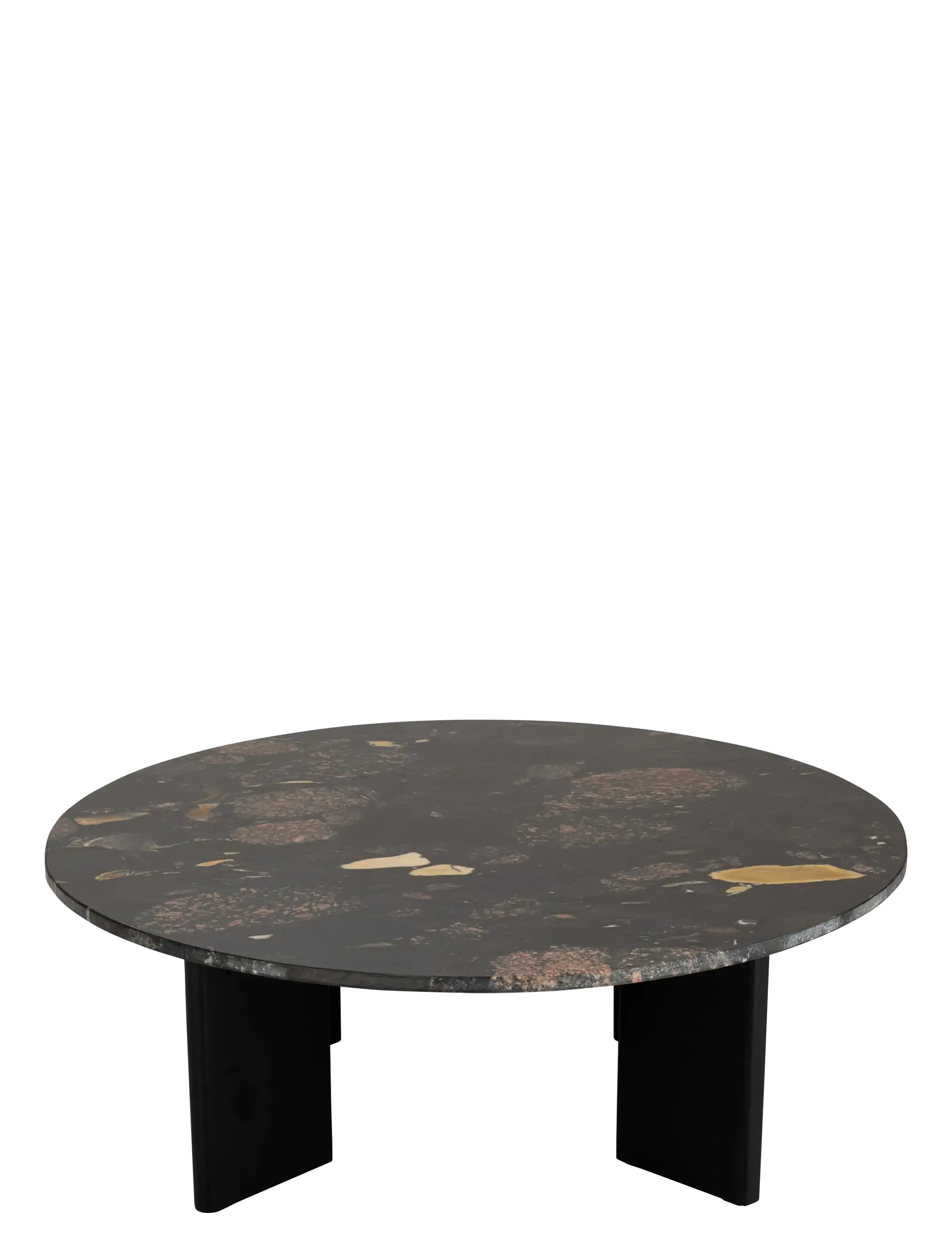 J-Line - COF TAB MATHILDE MARB BLA/PEA - soffbord - black - 2