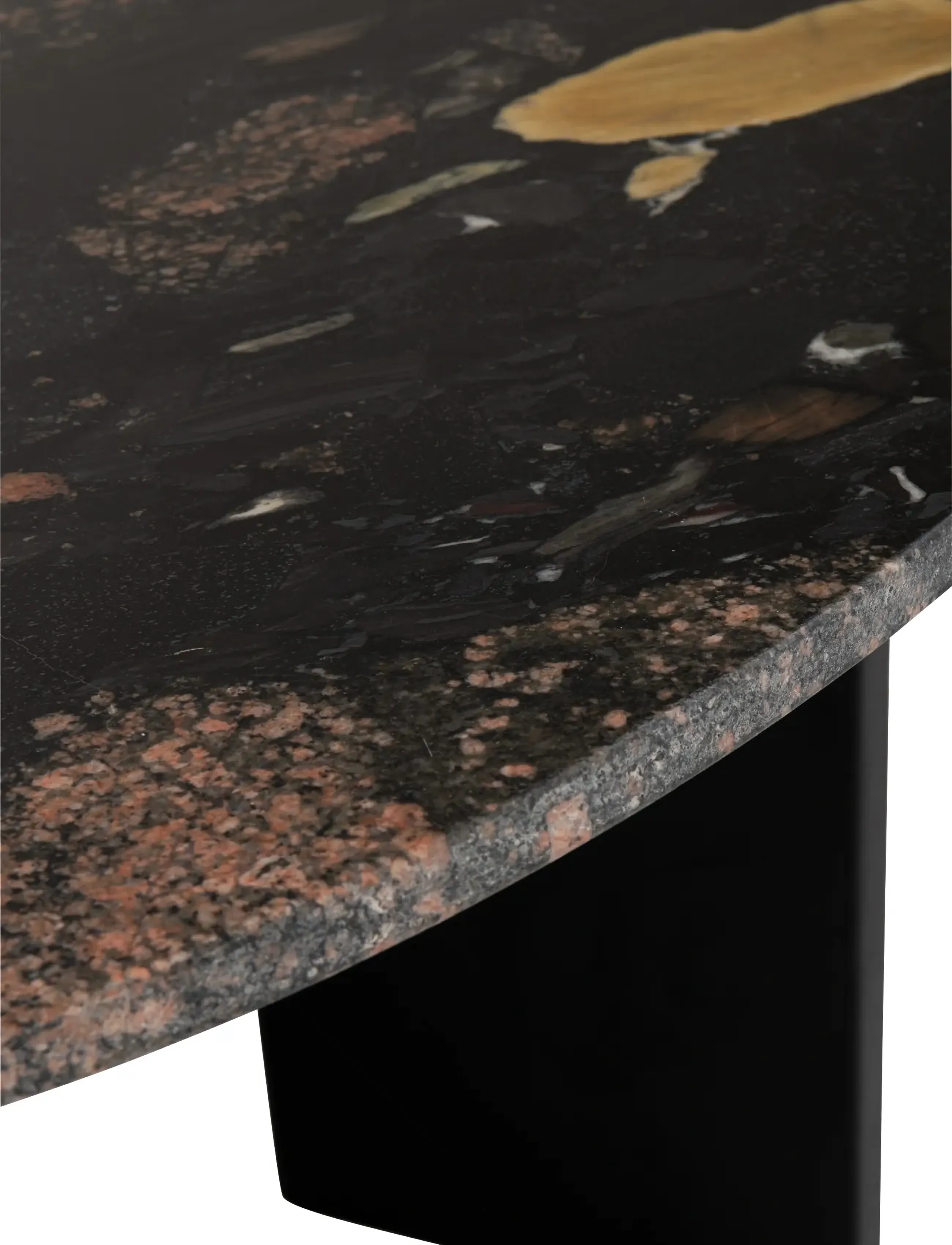 J-Line - COF TAB MATHILDE MARB BLA/PEA - soffbord - black - 3