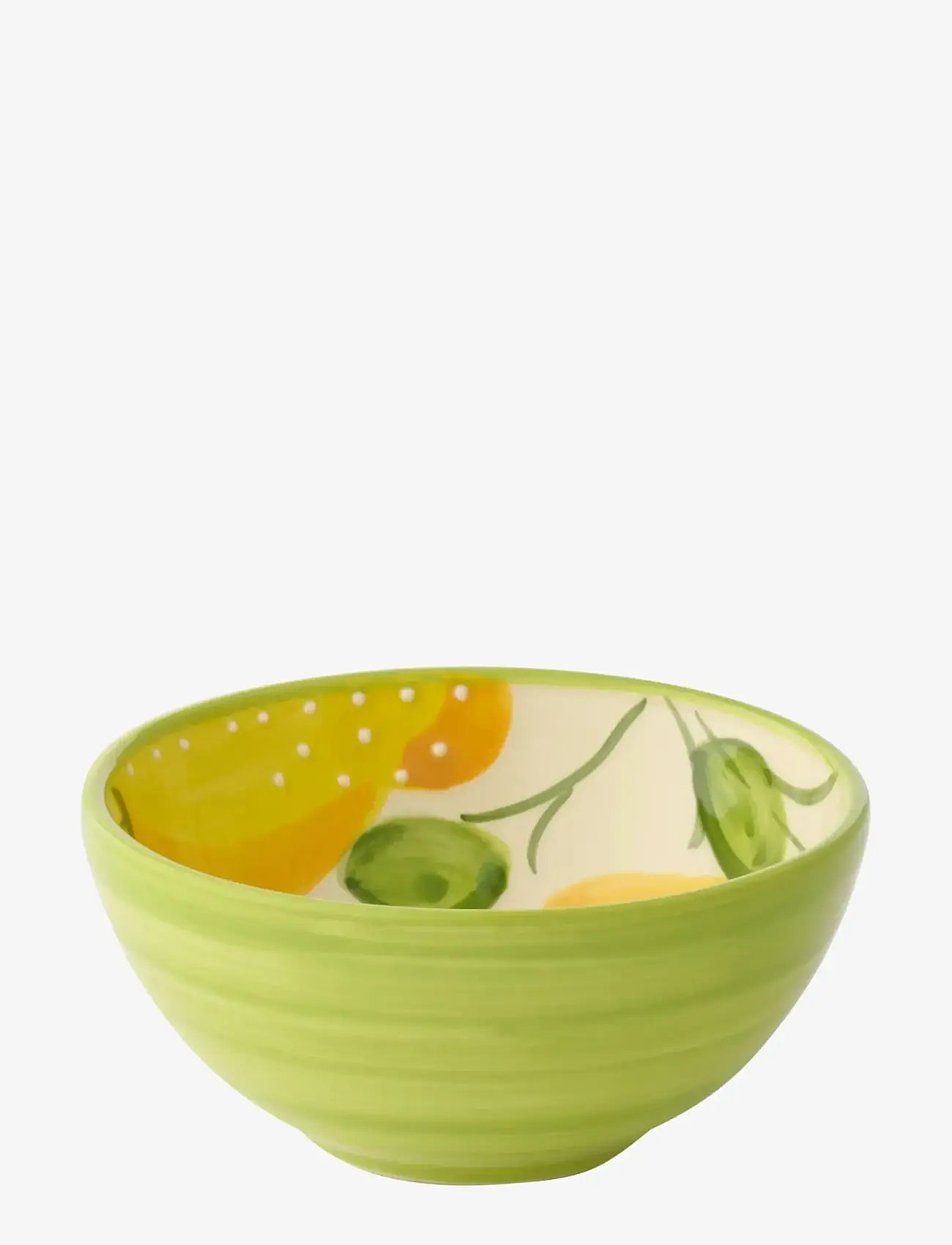J-Line - BOWL LEMON CERAMIC YELL/GRN S - obstschalen - yellow - 0