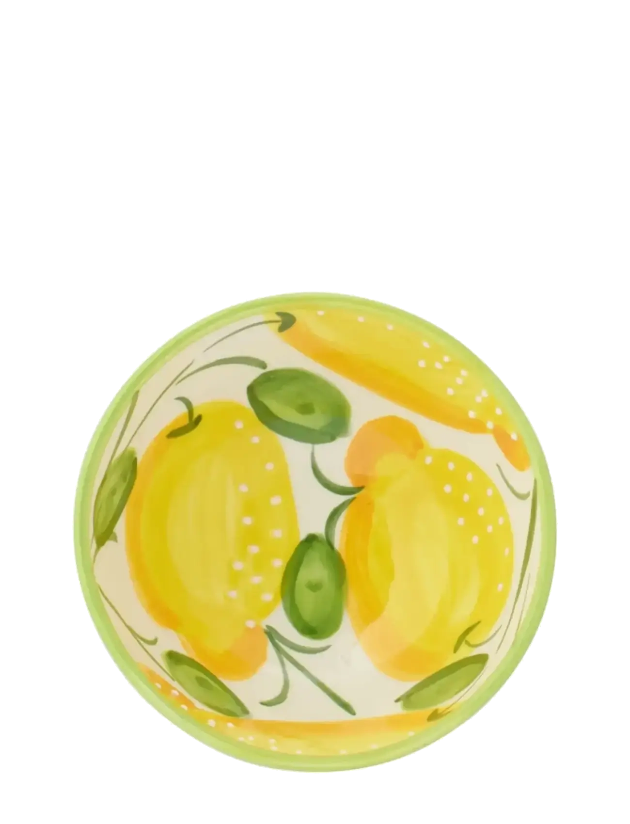J-Line - BOWL LEMON CERAMIC YELL/GRN S - obstschalen - yellow - 1