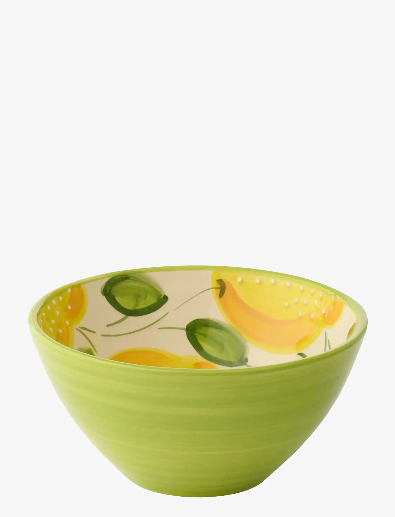 J-Line - BOWL LEMON CERAMIC YELL/GRN M - salad bowls - yellow - 1