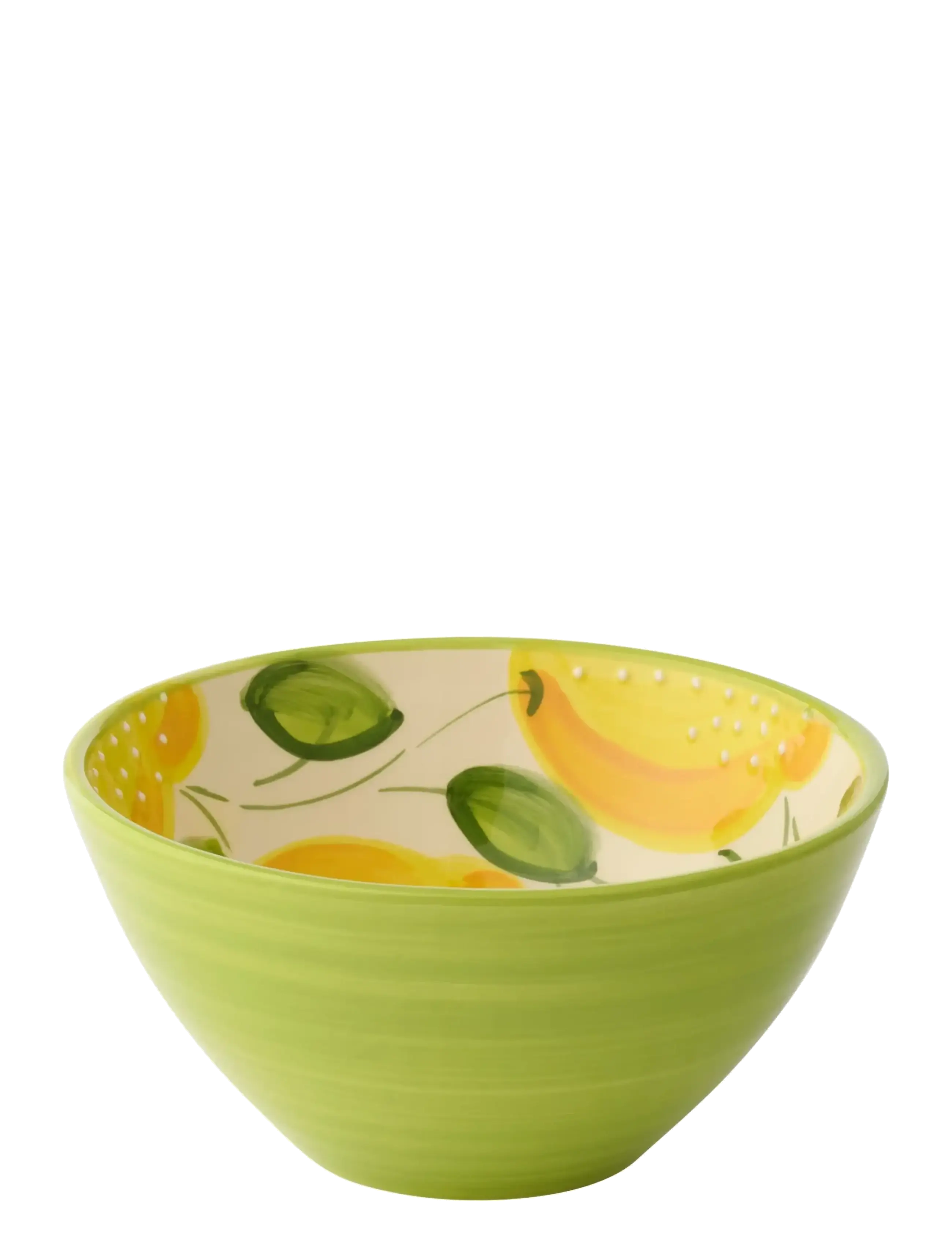 J-Line BOWL LEMON CERAMIC YELL/GRN M - Nyheter - YELLOW / yellow